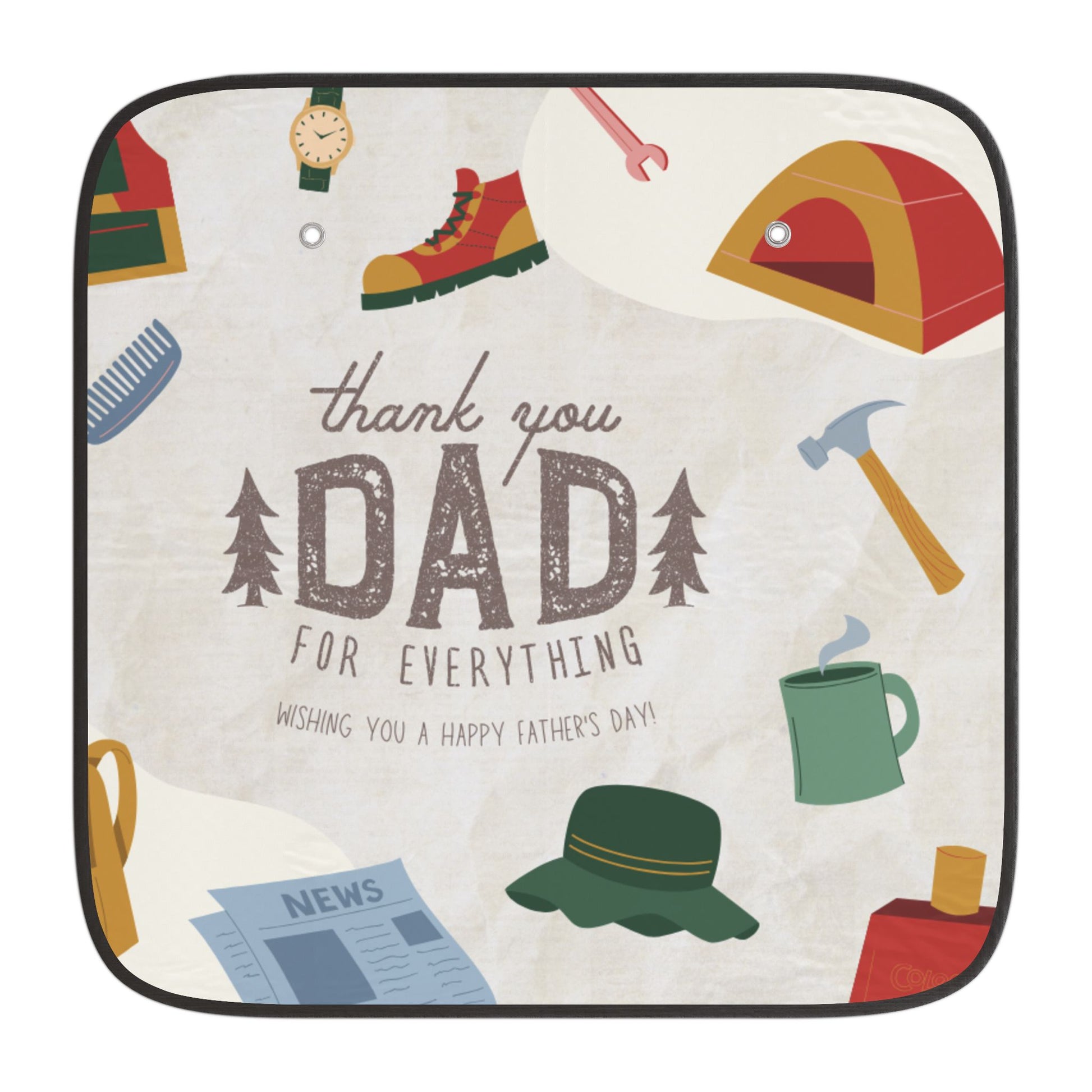Father's Day Car Sun Shades | Thank You Dad Gift, Auto Accessories, Father's Day Gift, Vehicle Sunshade