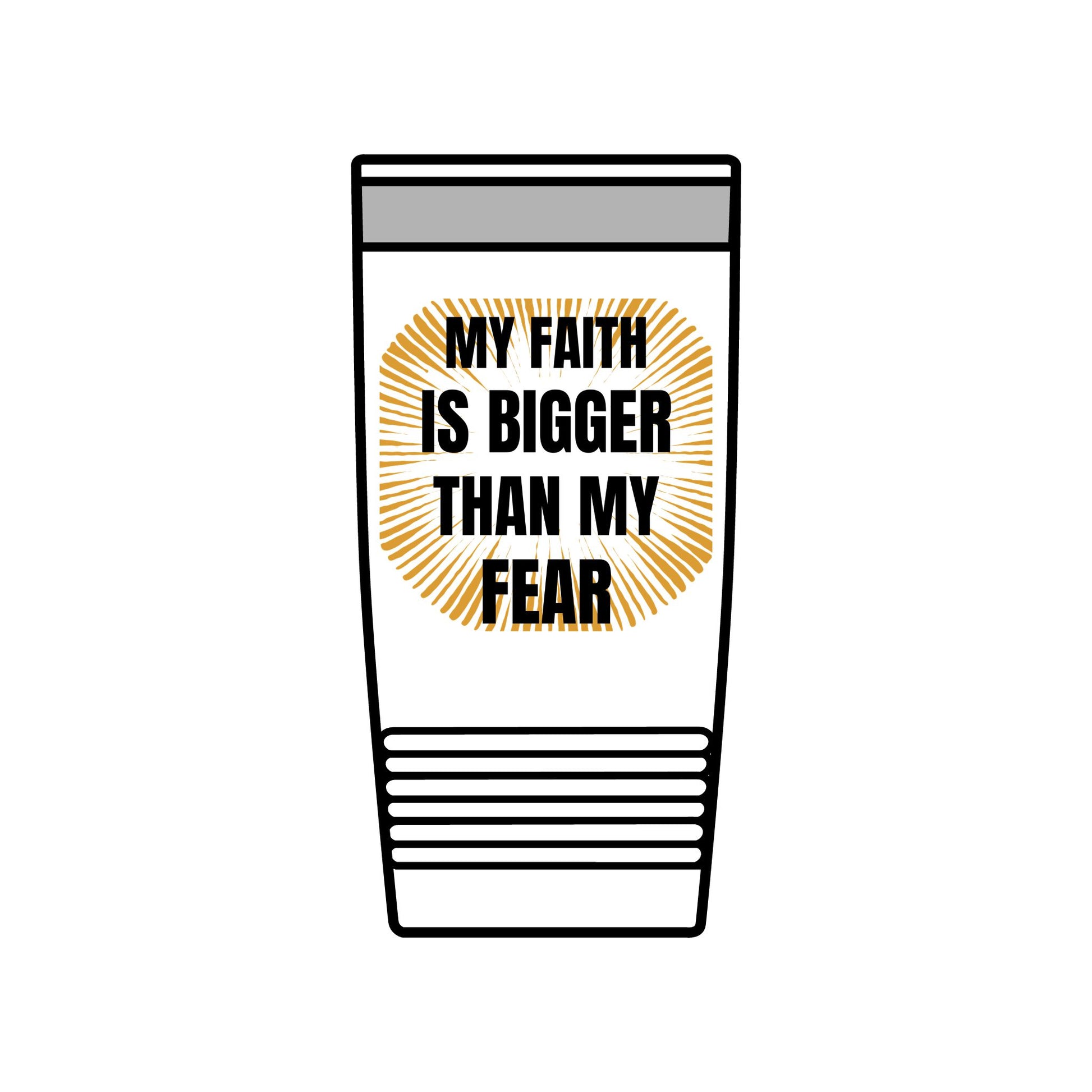 Fearless Faith Insulated Tumbler - 20oz | Inspirational Drinkware for Empowerment