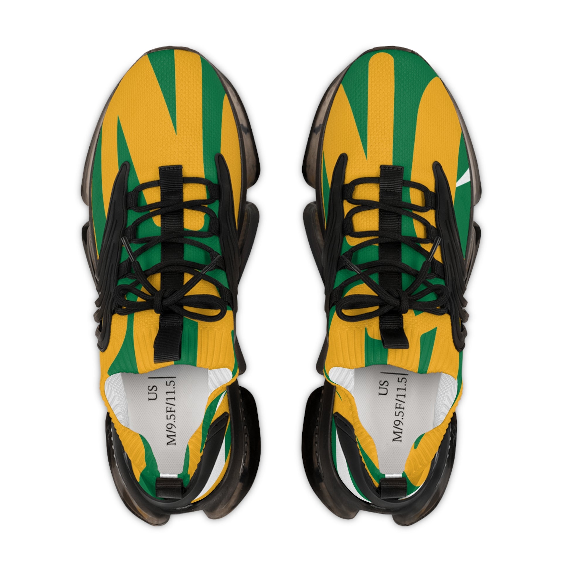 Stylish Men's Mesh Sneakers - Trendy Yellow and Green Athletic Shoes