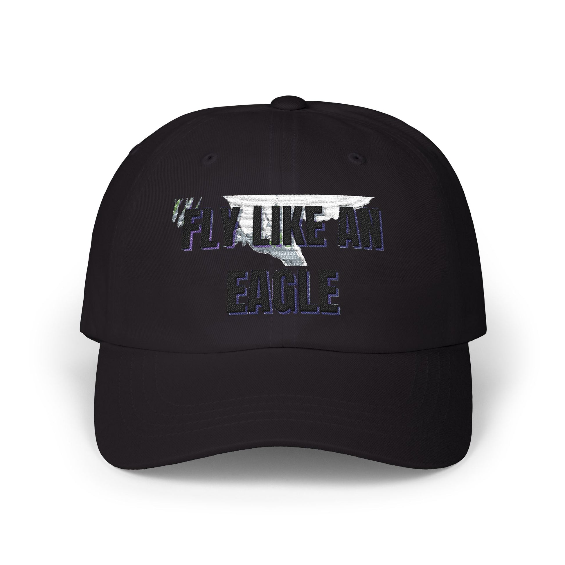 Fly Like an Eagle Dad Cap - Classic White Adjustable Baseball Hat