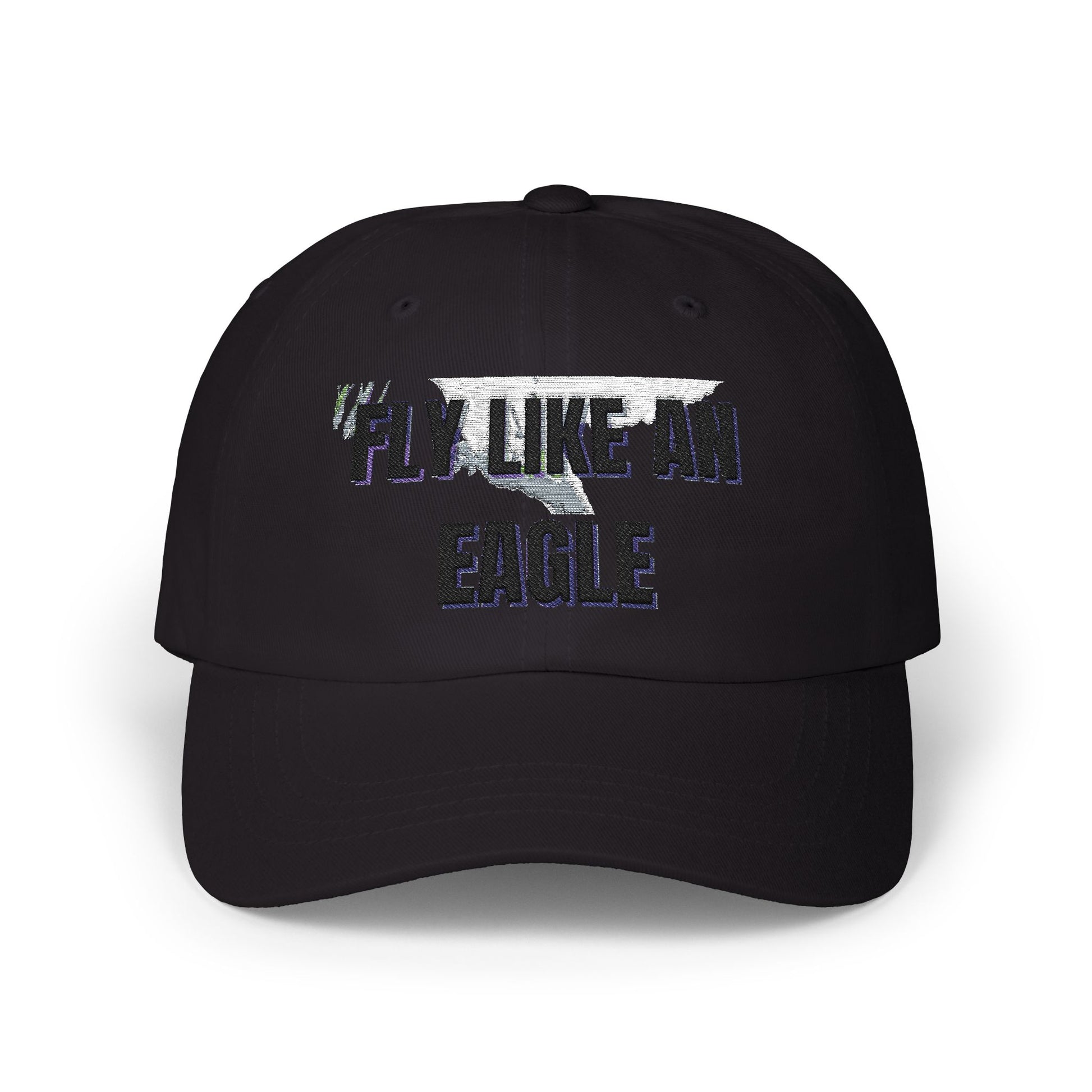 Fly Like an Eagle Dad Cap - Classic White Adjustable Baseball Hat
