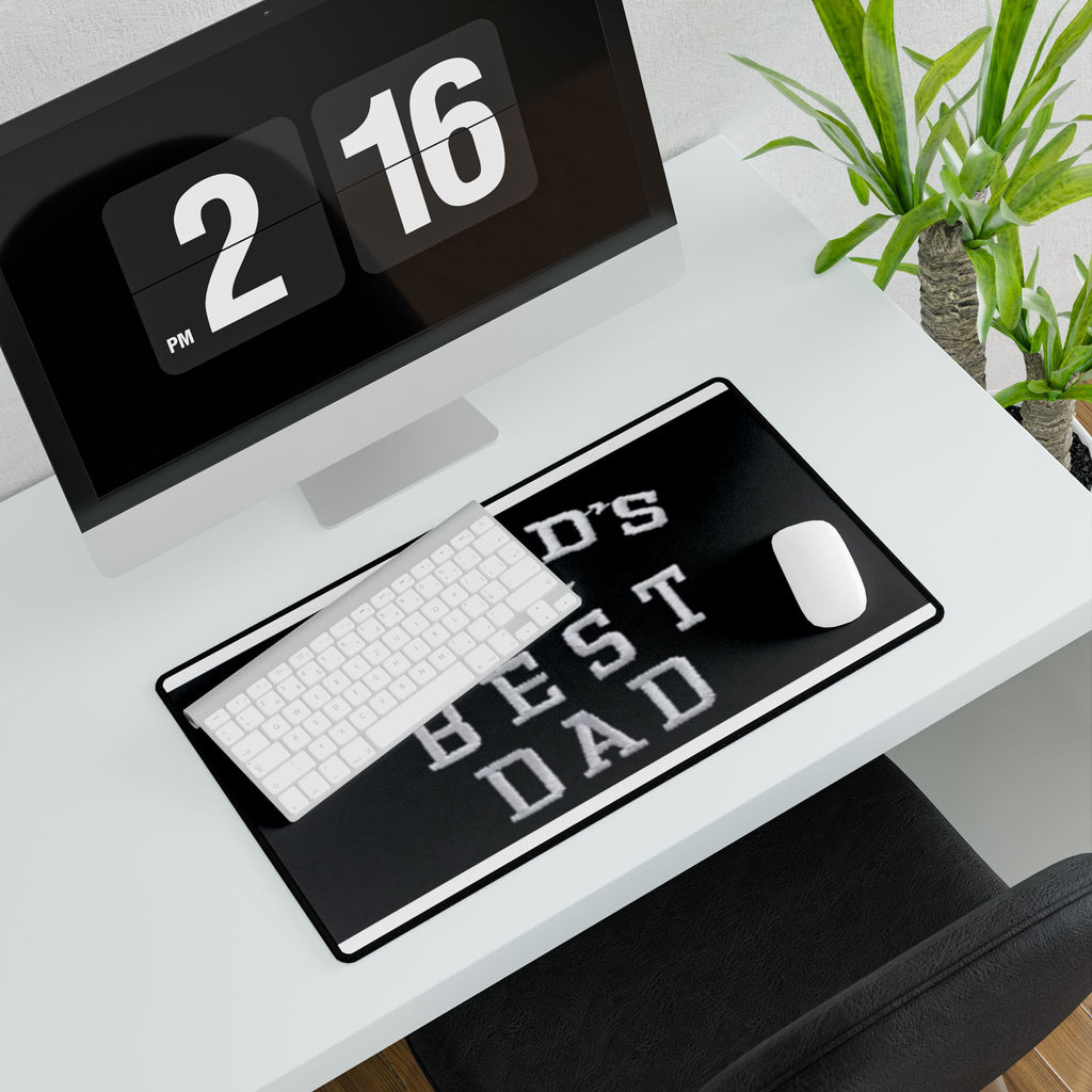 World's Best Dad Desk Mat, Personalized Office Gift, Gaming Mat, Home Office Decor, Father's Day Present, Unique Desk Accessories