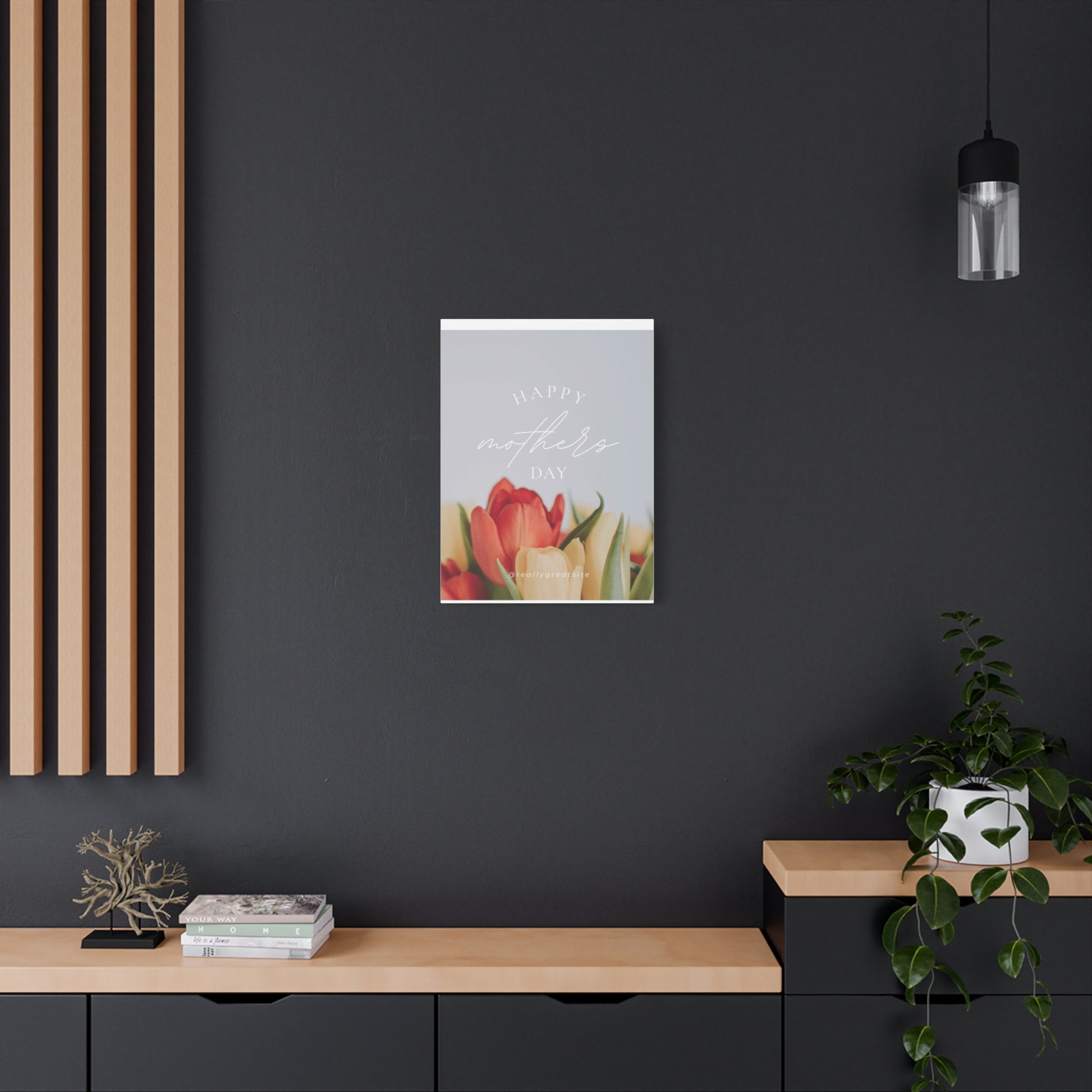 Mother's Day Matte Canvas Wall Art - Floral Design