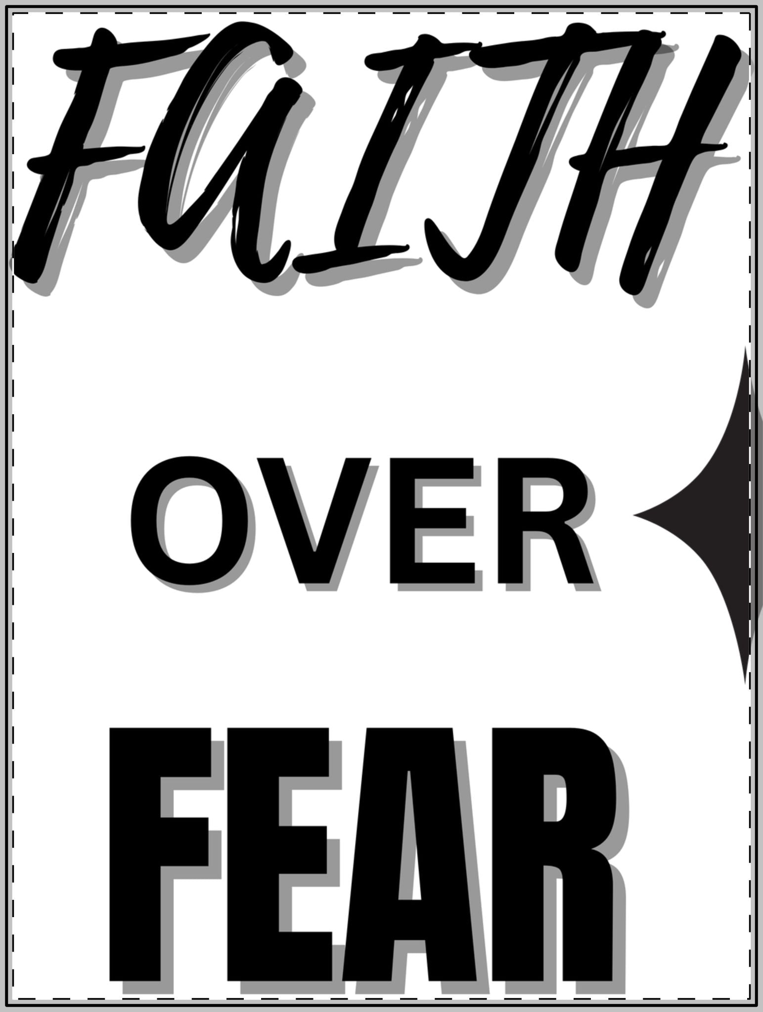 Inspirational Custom Shape Magnets - "Faith Over Fear"