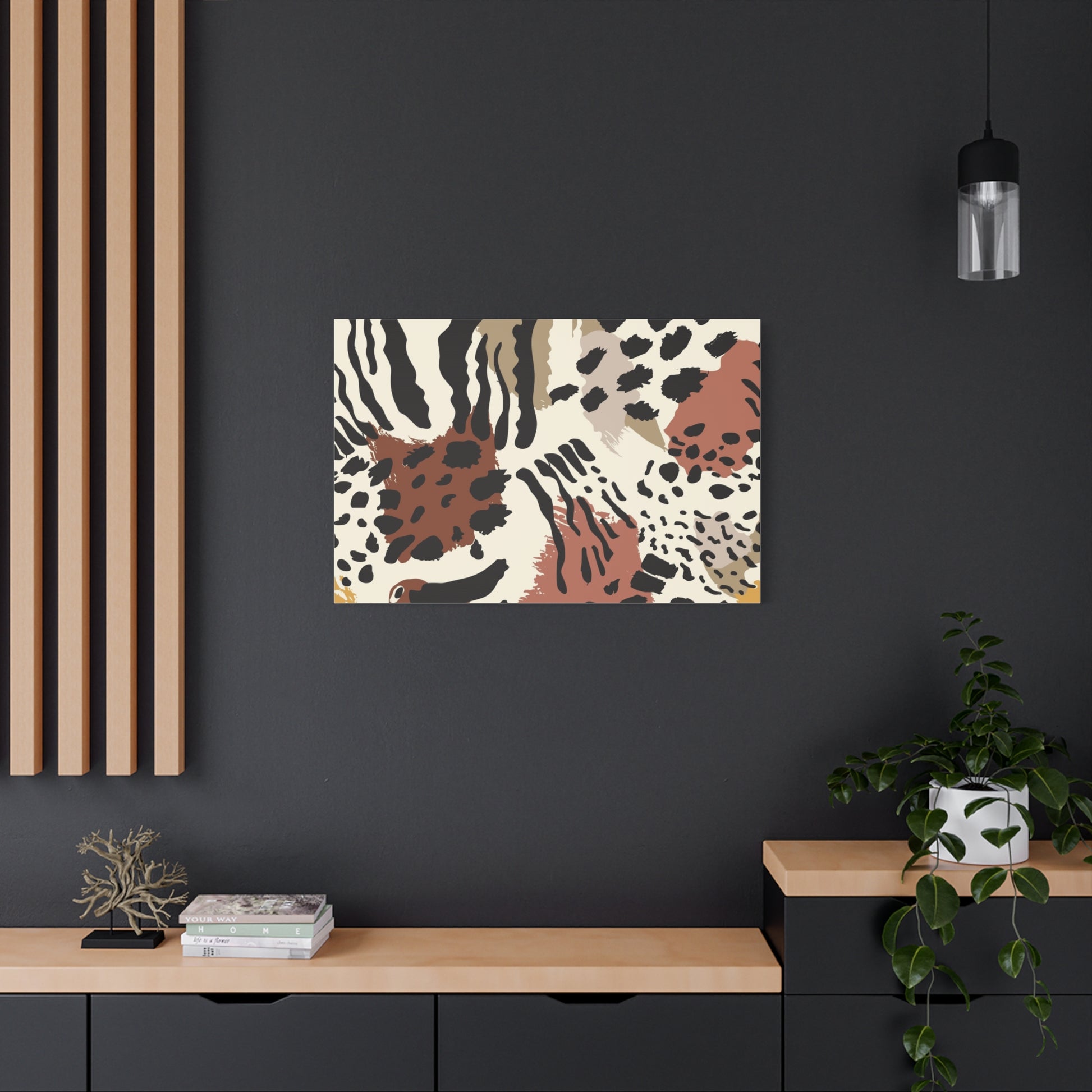 Abstract Animal Print Canvas Art - Modern Home Decor
