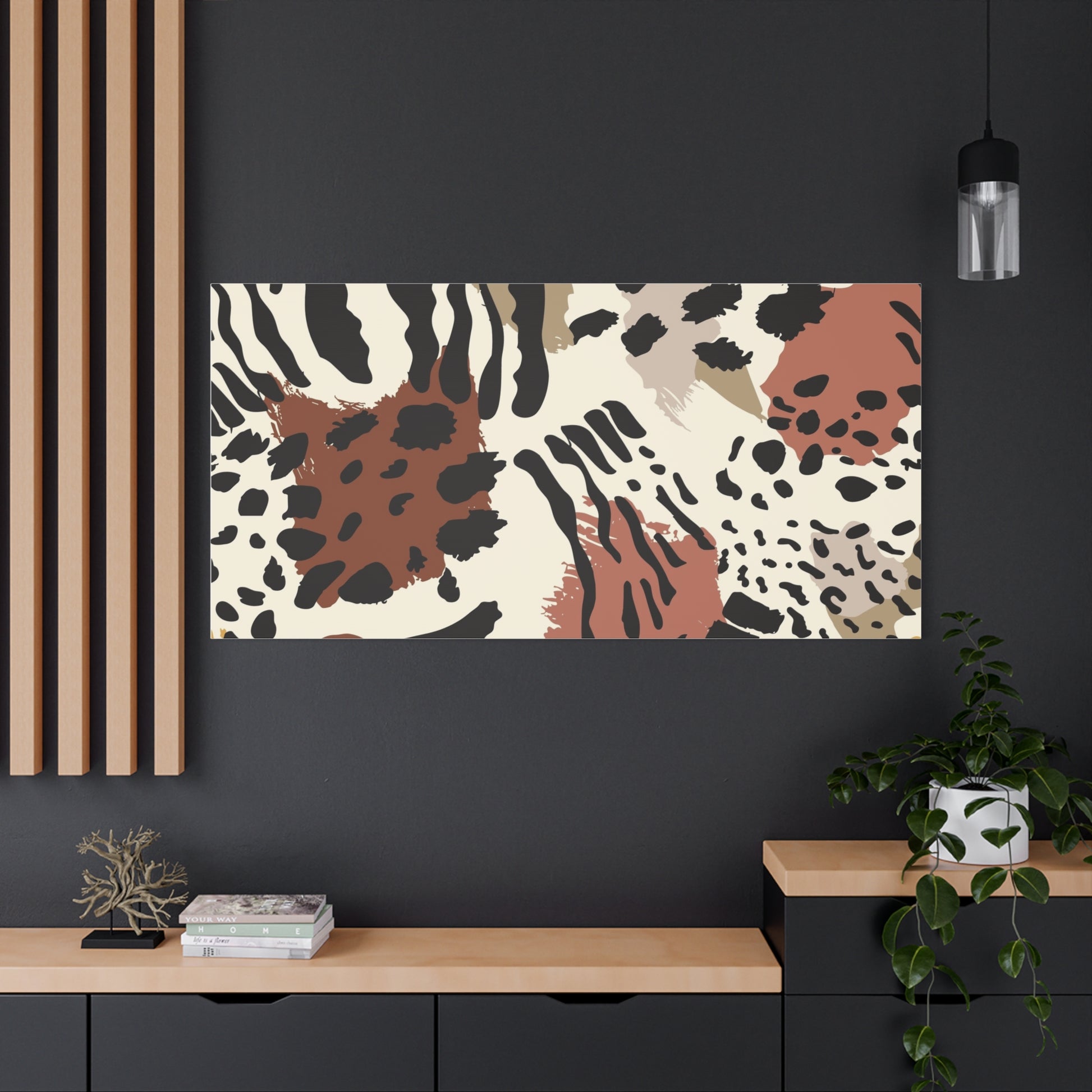 Abstract Animal Print Canvas Art - Modern Home Decor