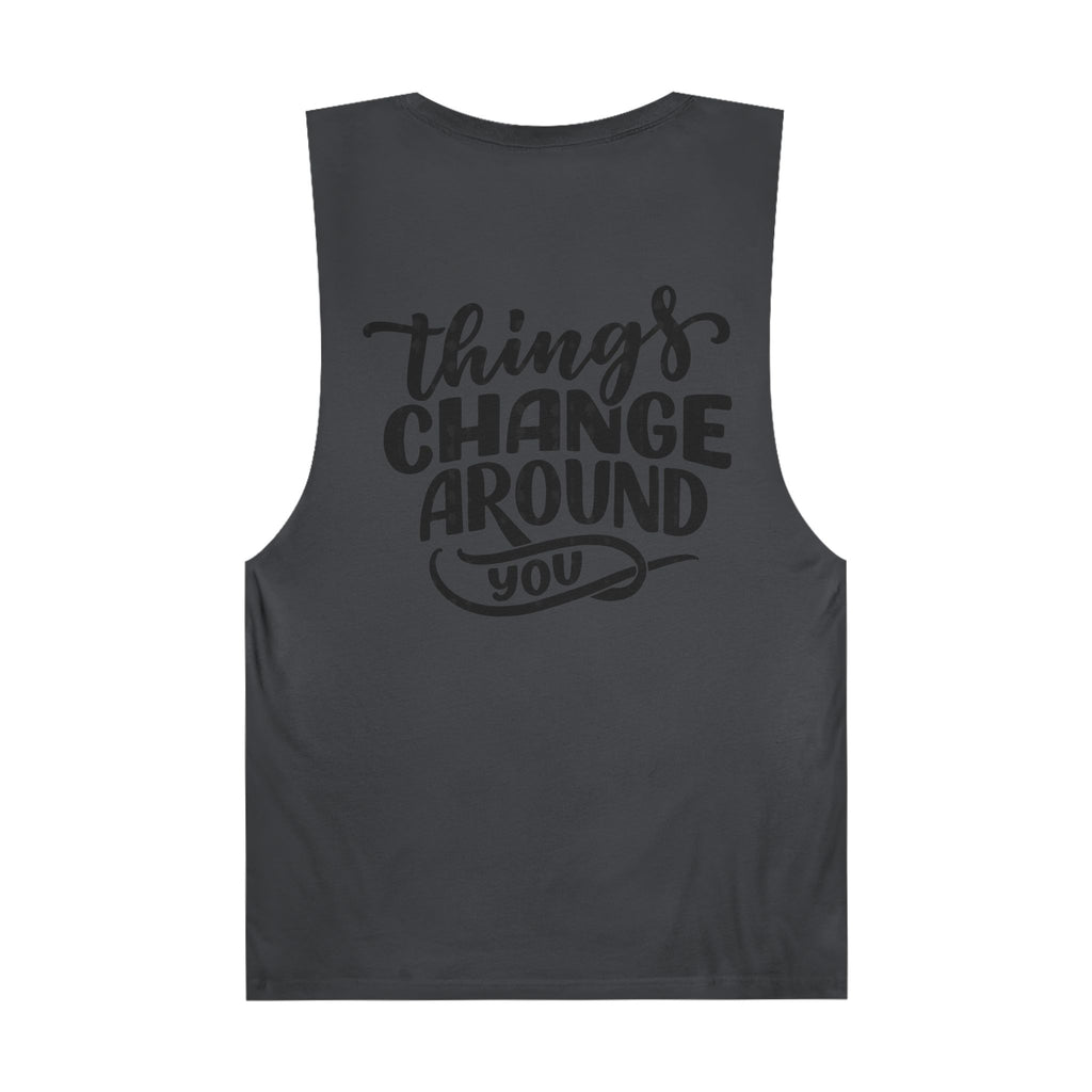 Inspirational Unisex Tank Top - 'Life is a Journey' & 'Things Change Around You'