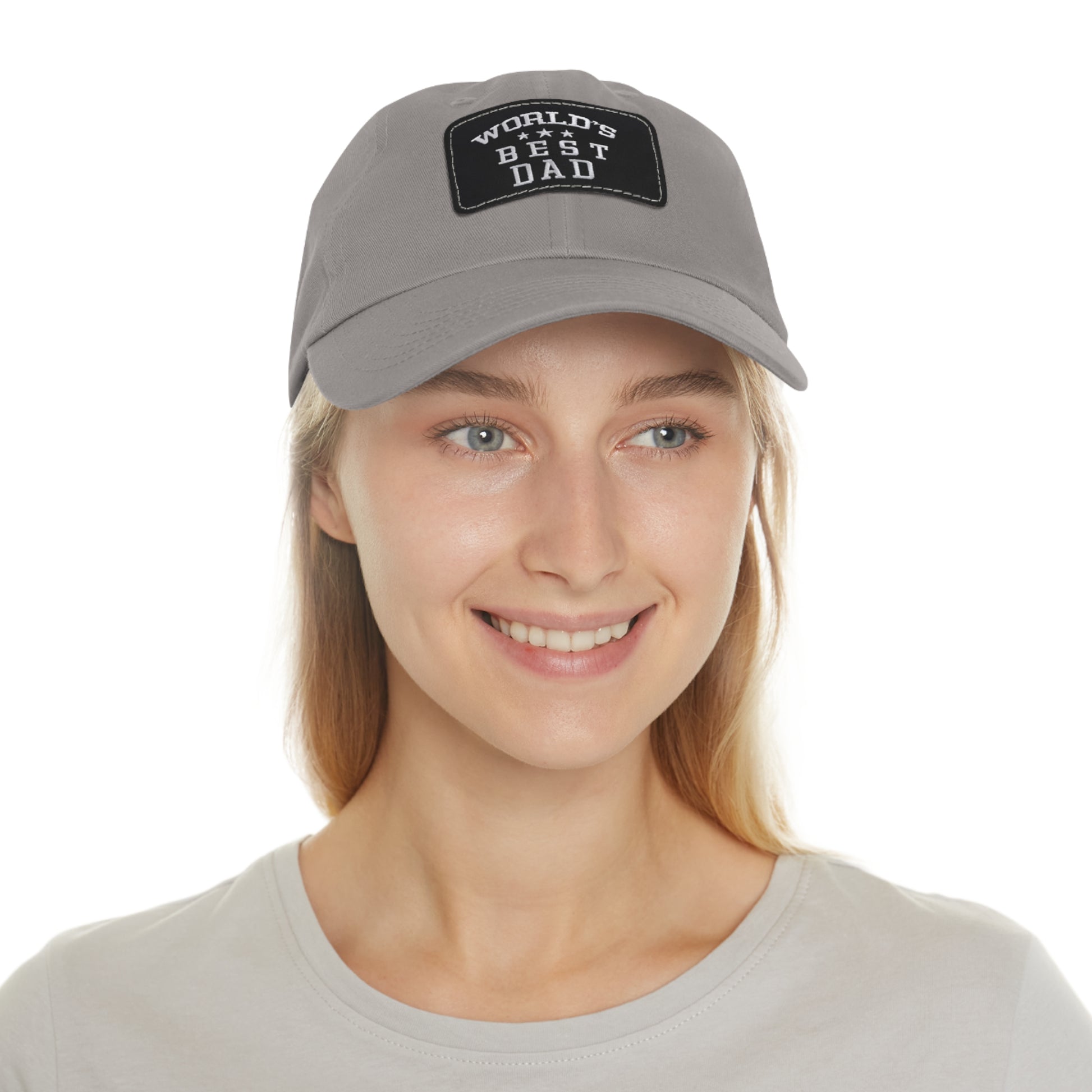 World's Best Dad Leather Patch Dad Hat