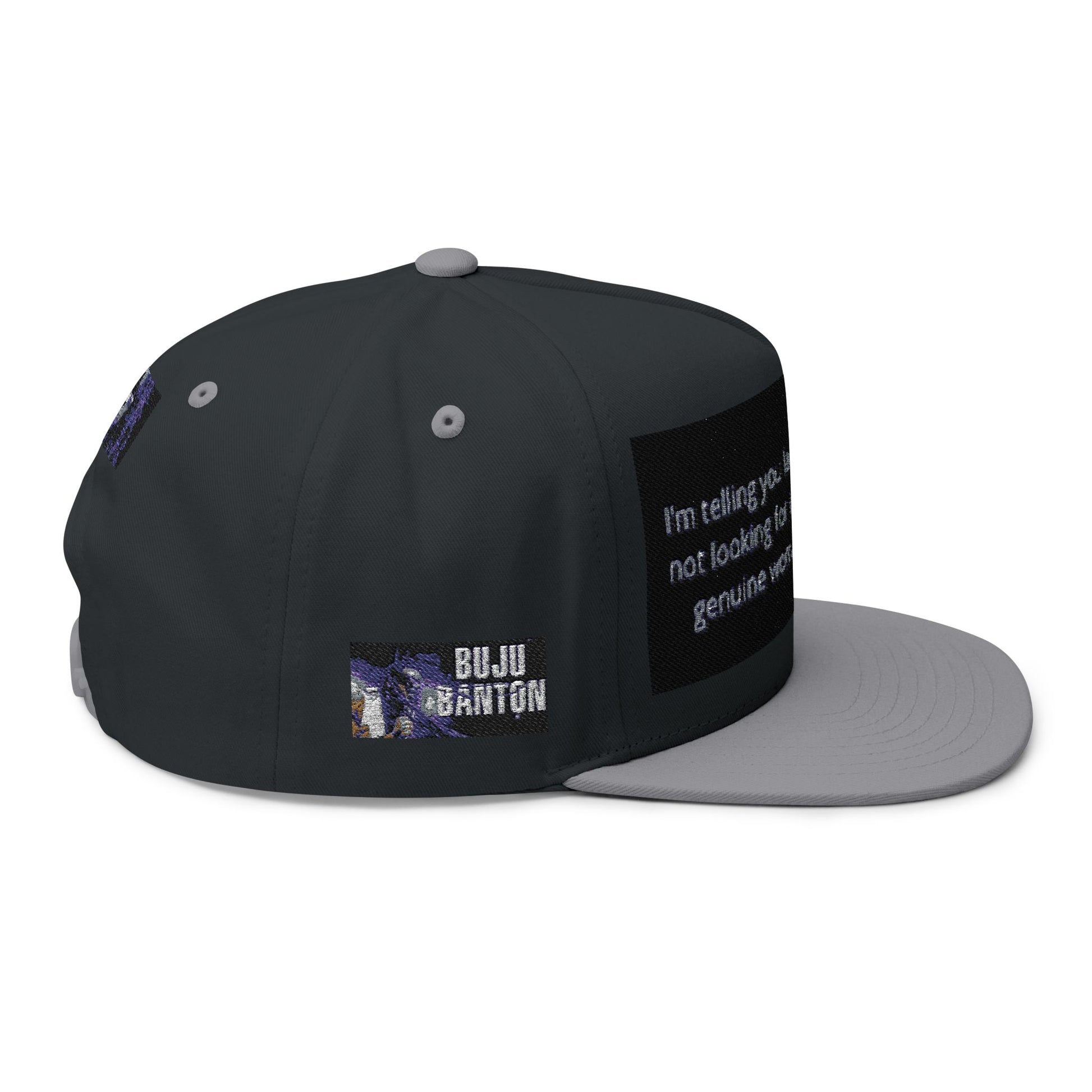 Embroidered Flat Bill Cap - Statement Hat for Women, Casual Style, Gift for Her, Trendy Accessory, Unique Fashion Statement
