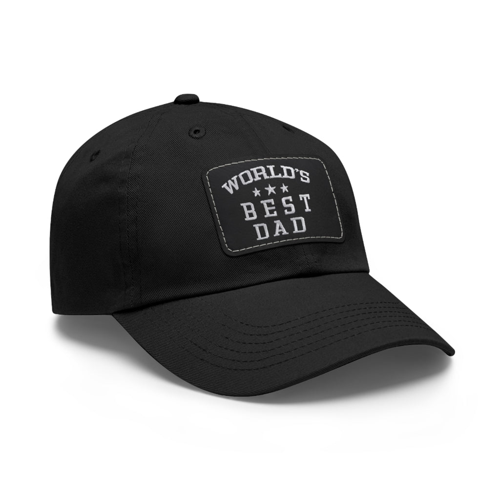 World's Best Dad Leather Patch Dad Hat