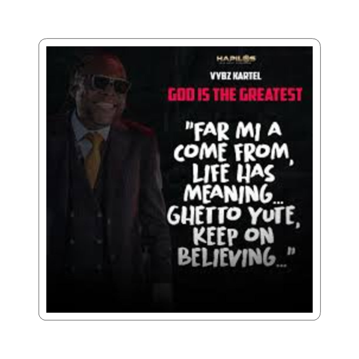 Vybz Kartel Inspirational Kiss-Cut Stickers, Motivational Laptop Decal, Positive Affirmation Stickers, Ghetto Yute Stickers, Belief [...]