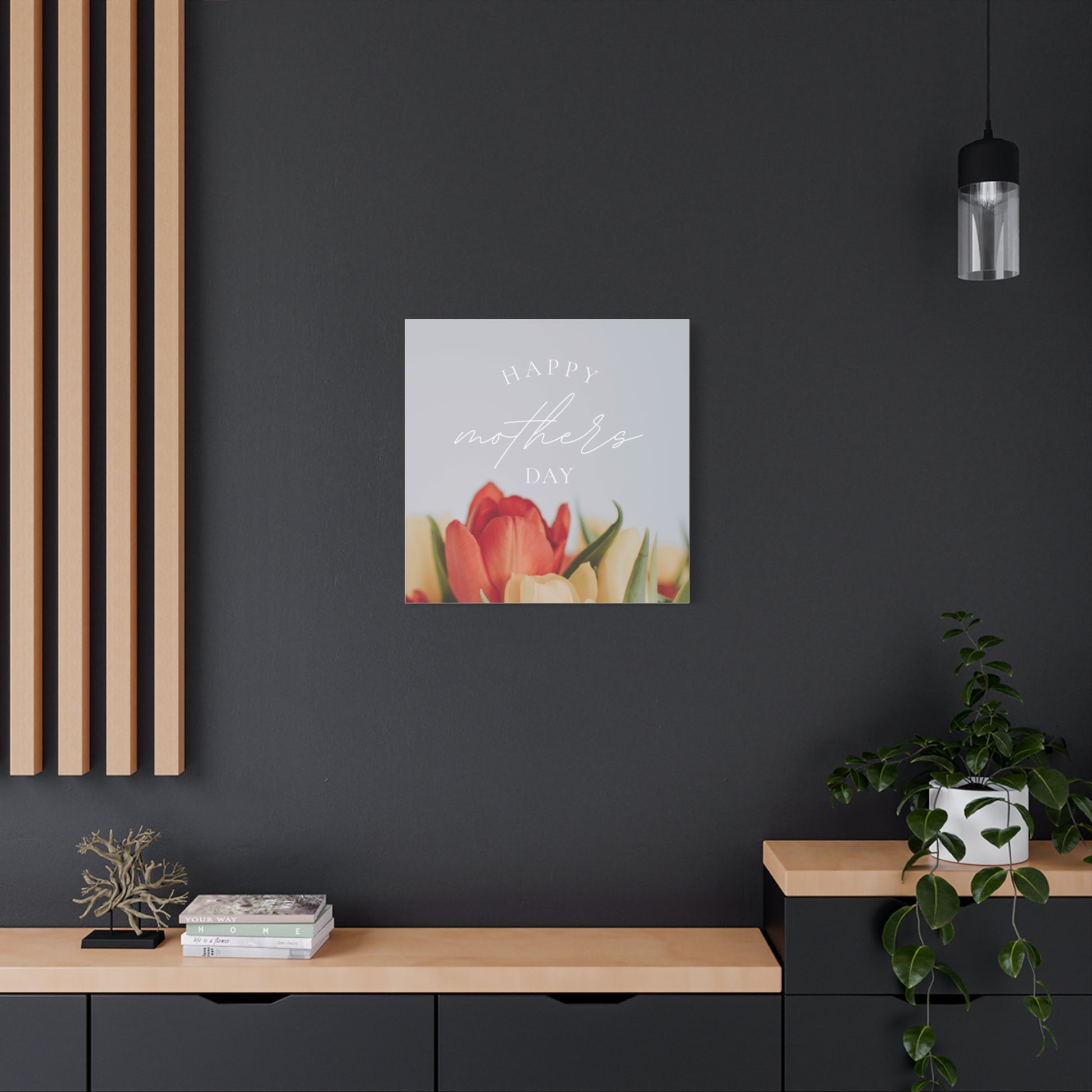 Mother's Day Matte Canvas Wall Art - Floral Design