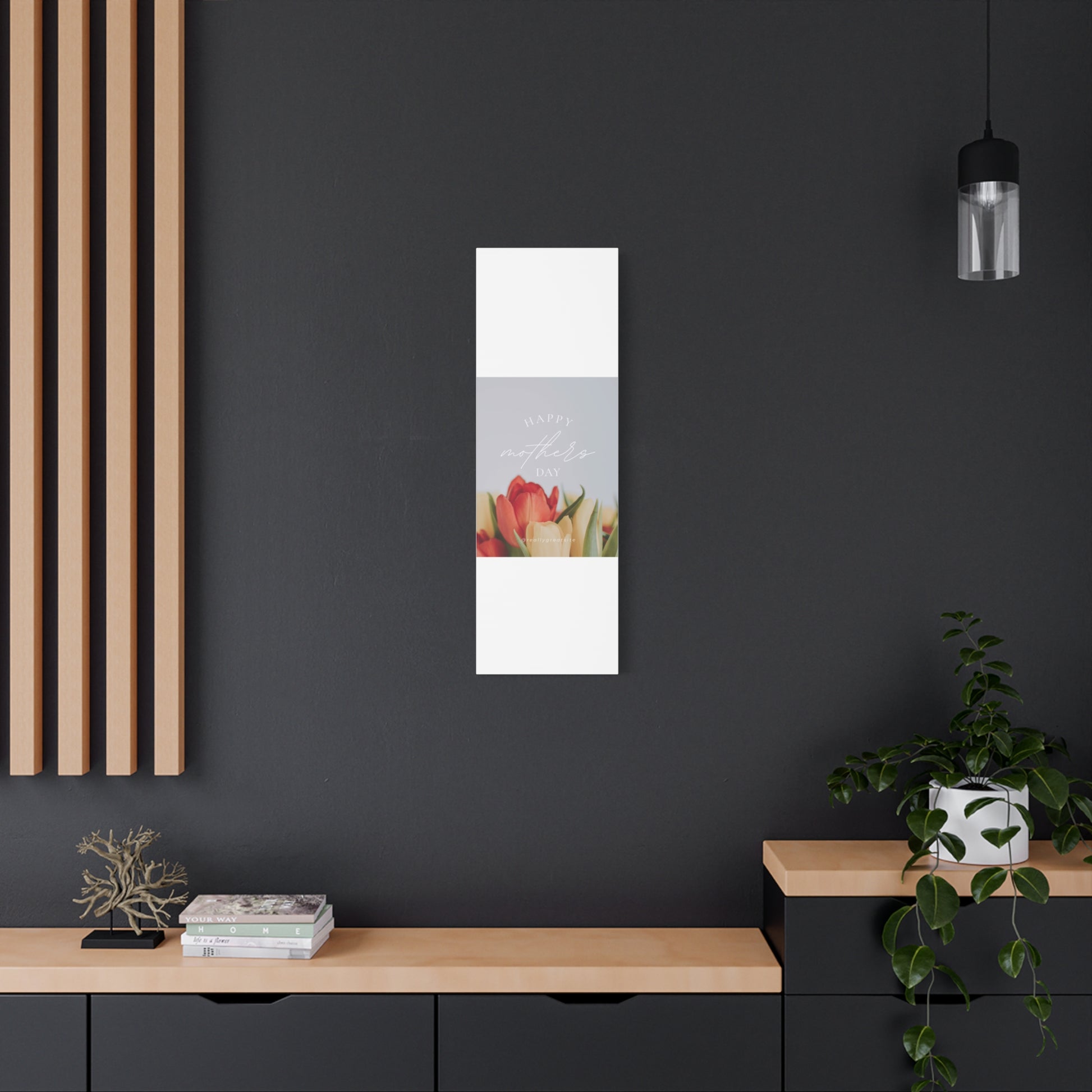 Mother's Day Matte Canvas Wall Art - Floral Design