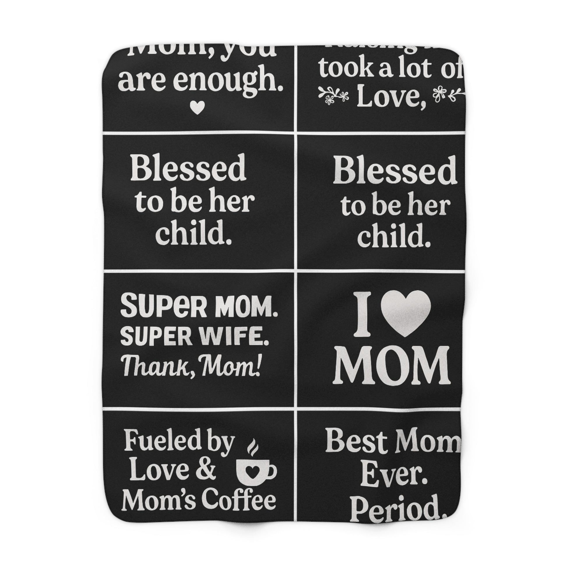 Cozy Sherpa Fleece Blanket for Moms - 'Best Mom Ever' Gift