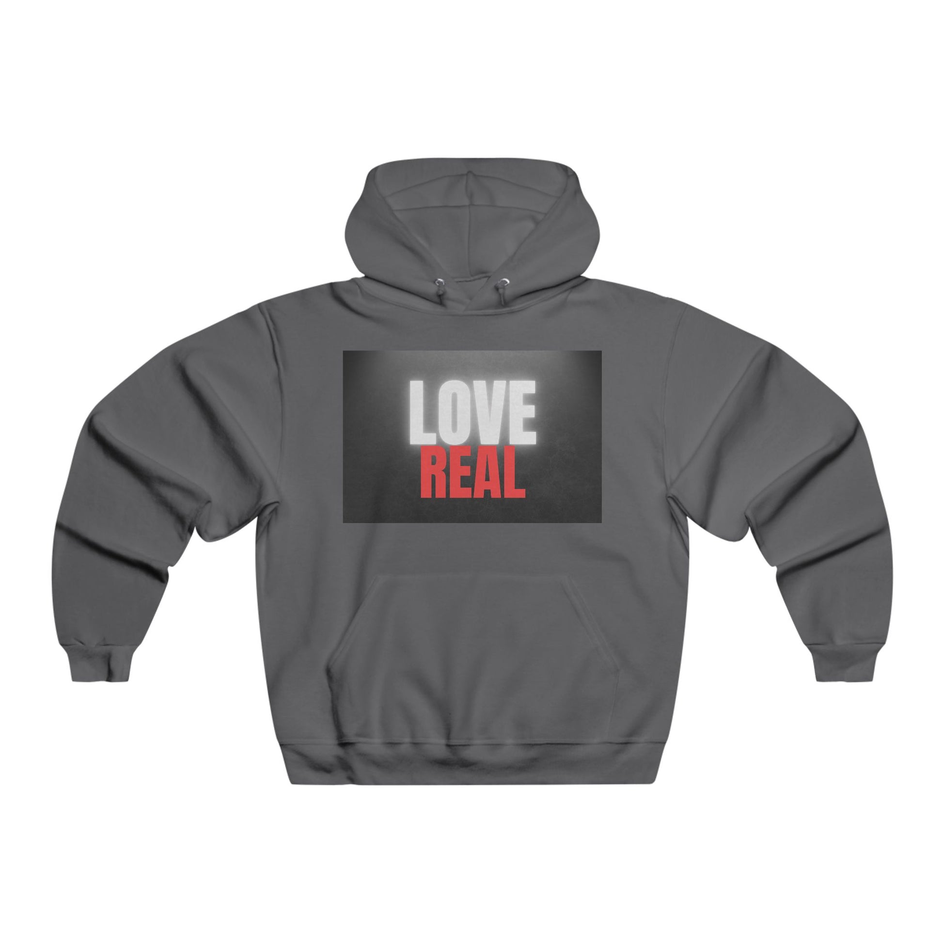 Men's Hooded Sweatshirt - Love Real & Peace of Mind Designs