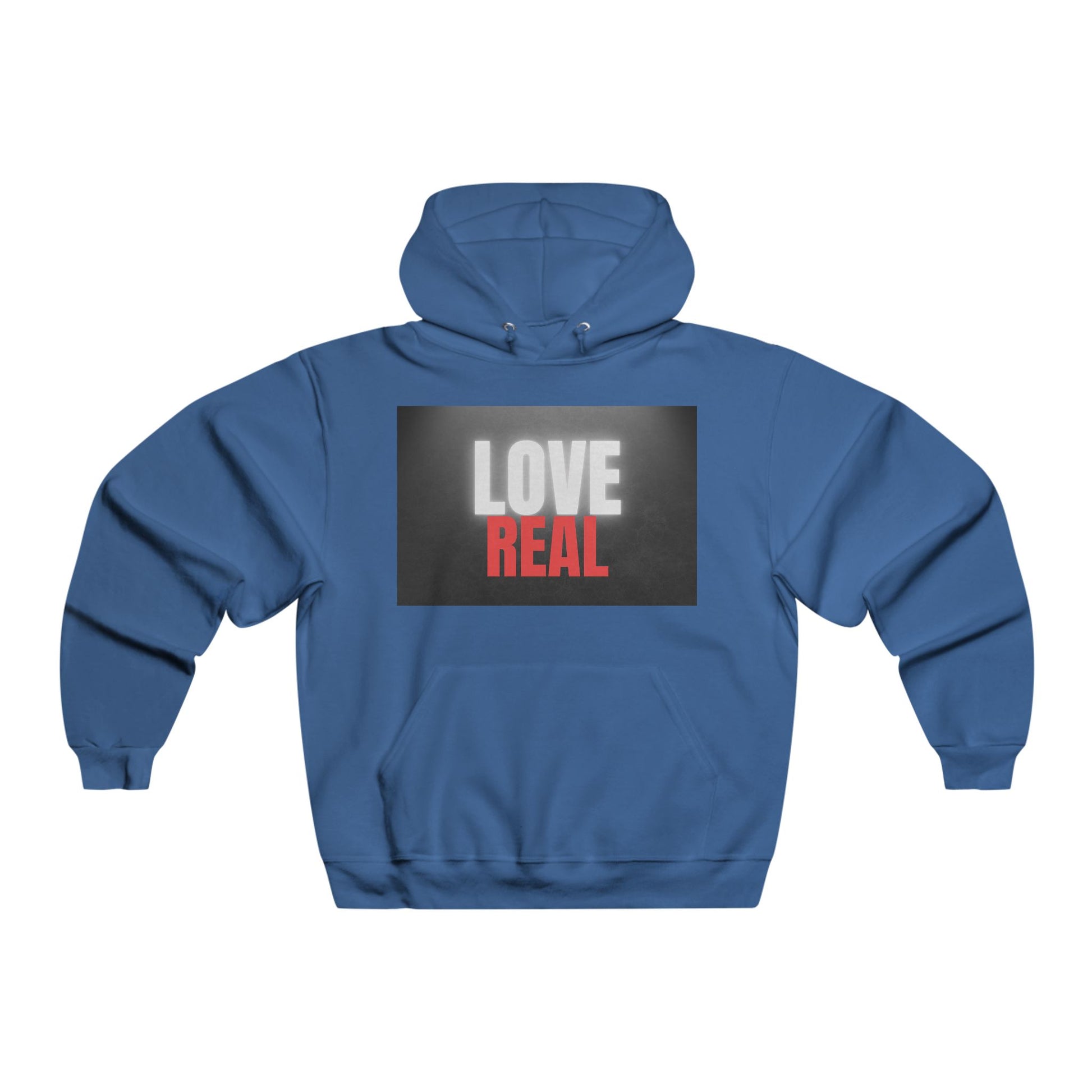 Men's Hooded Sweatshirt - Love Real & Peace of Mind Designs
