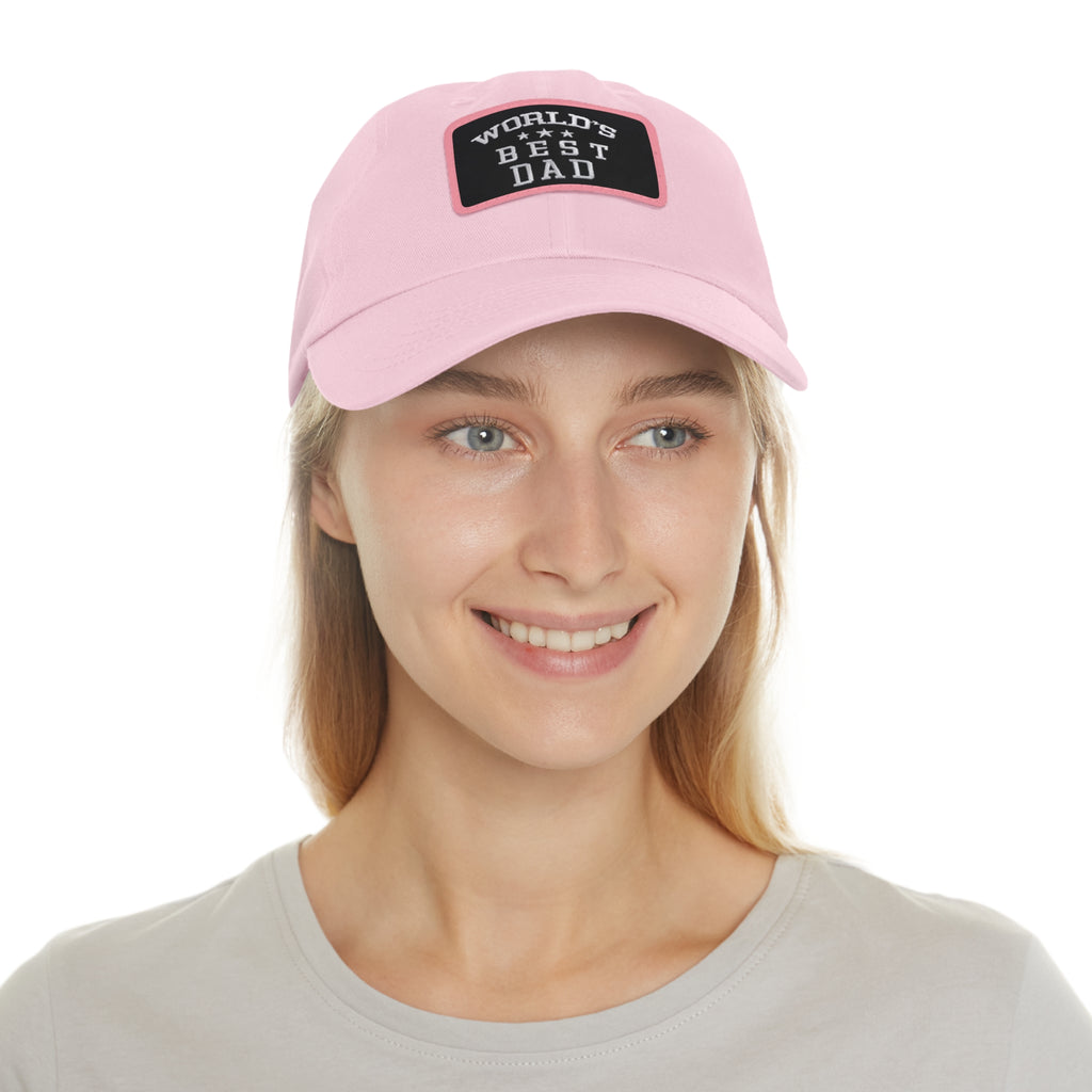 World's Best Dad Leather Patch Dad Hat