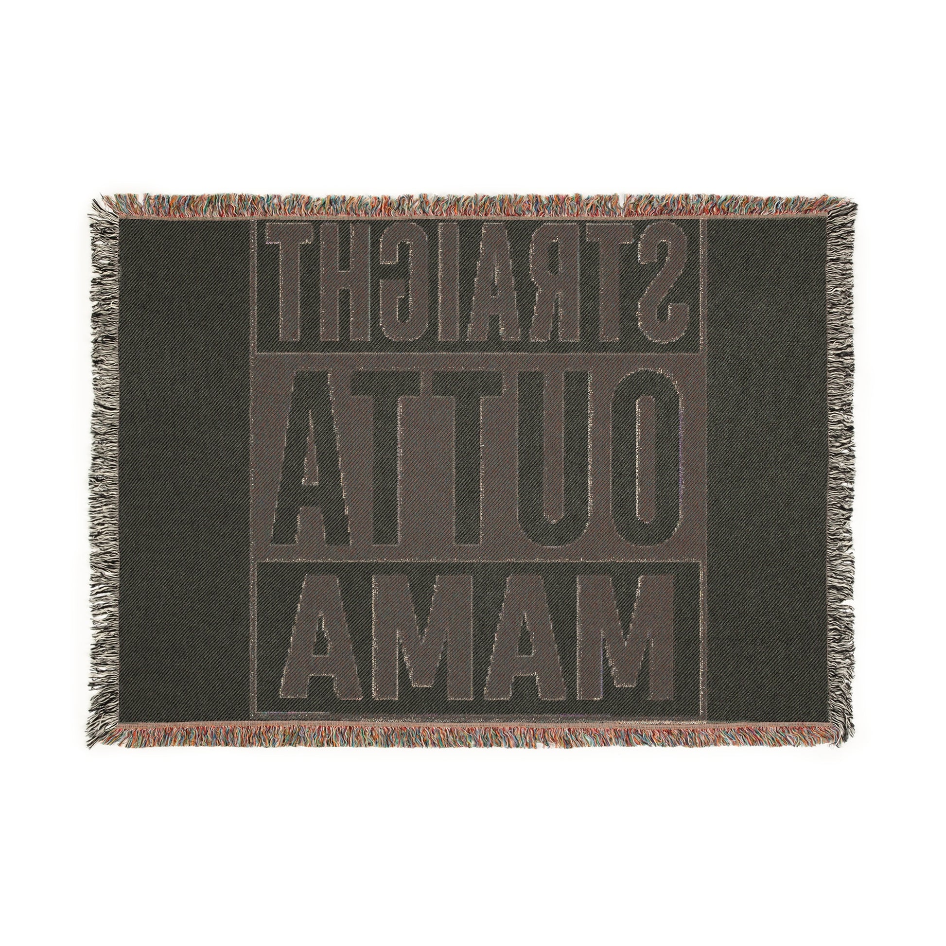 Straight Outta Mama Woven Blanket - Cozy Throw for New Parents & Perfect Gift for Baby Showers