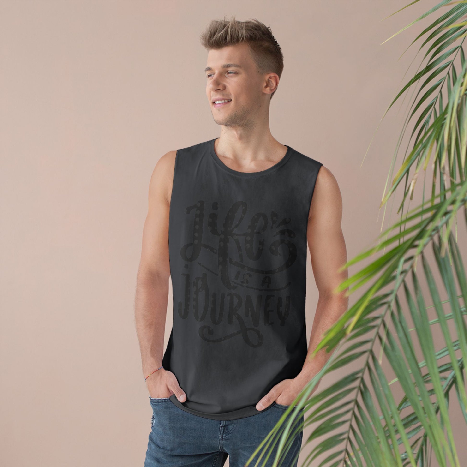 Inspirational Unisex Tank Top - 'Life is a Journey' & 'Things Change Around You'