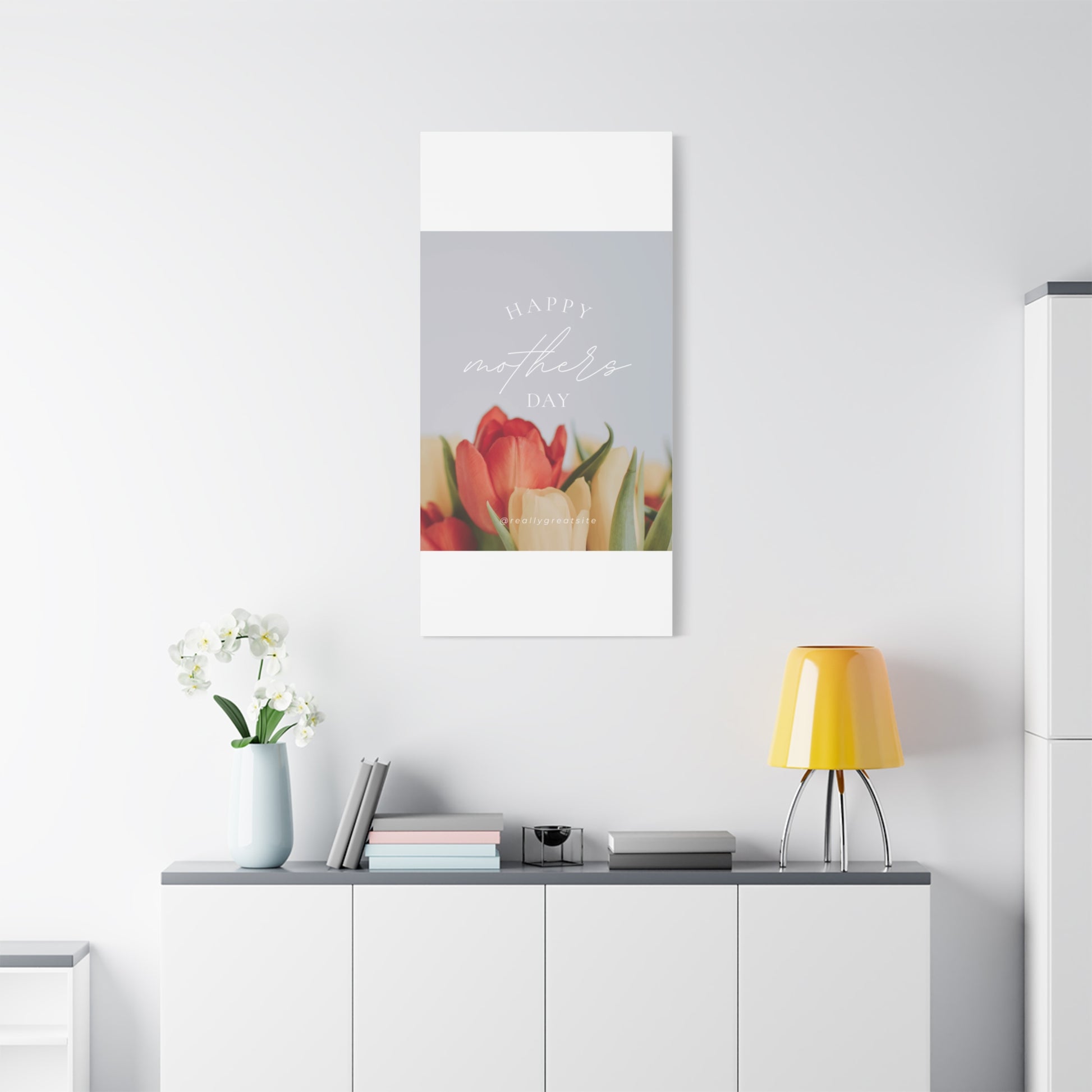 Mother's Day Matte Canvas Wall Art - Floral Design