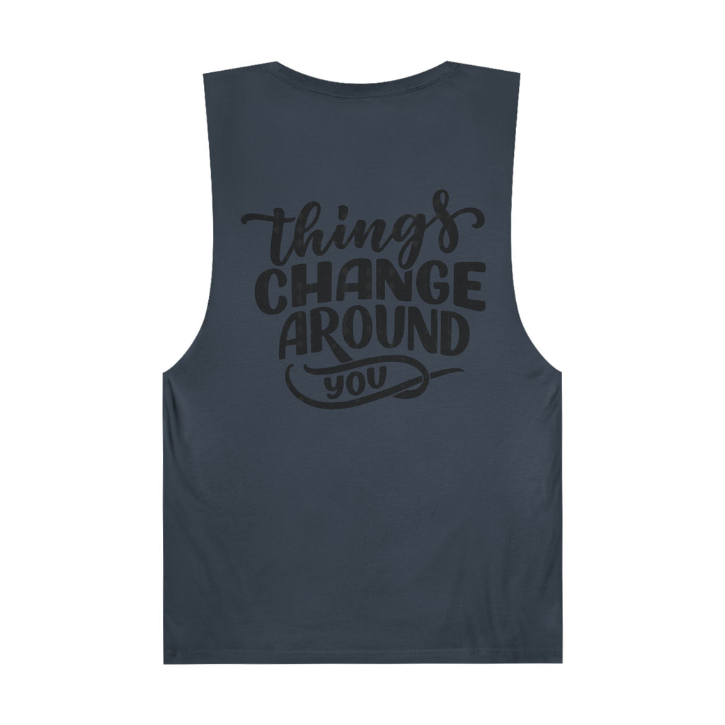 Inspirational Unisex Tank Top - 'Life is a Journey' & 'Things Change Around You'