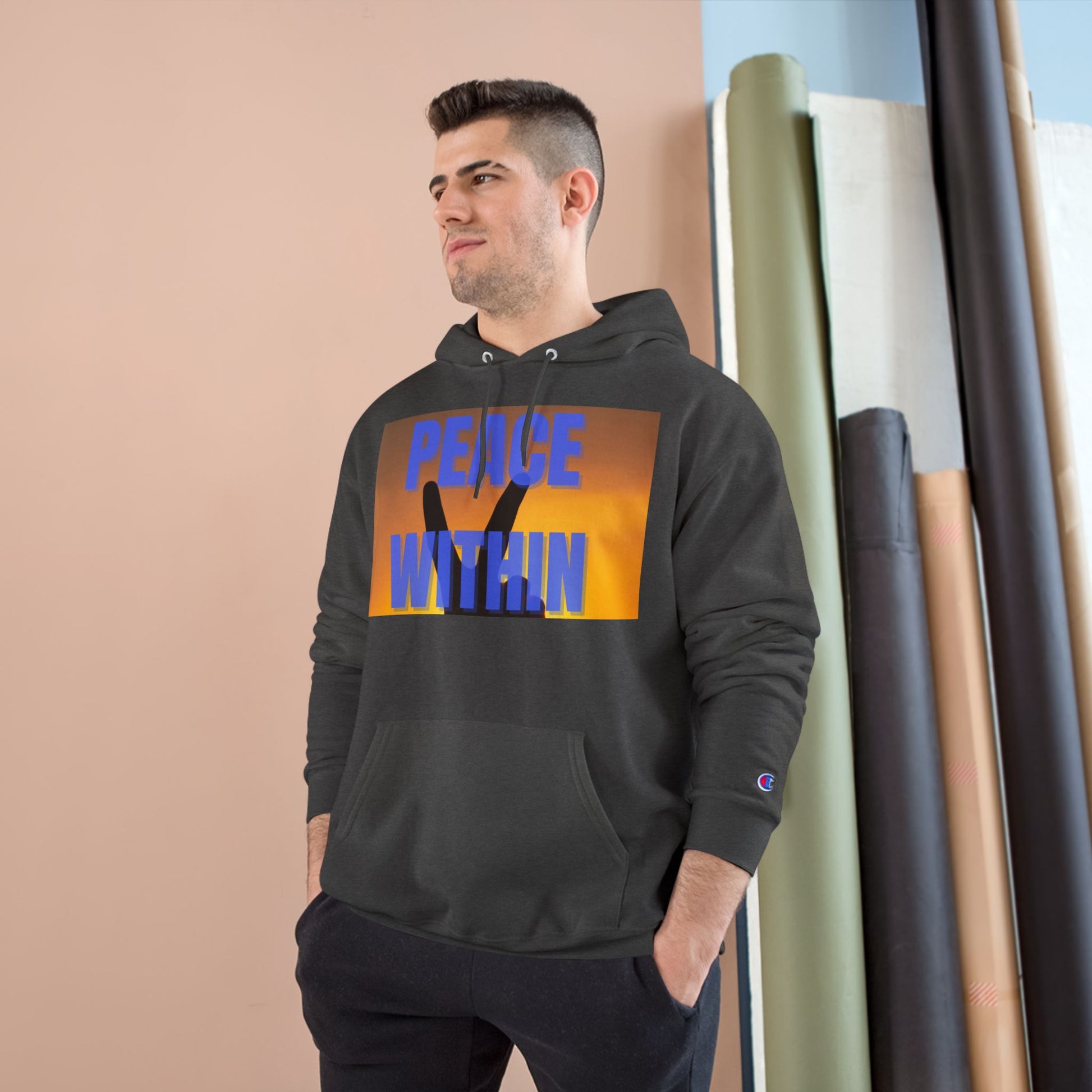 Champion Hoodie - Peace Within & Fly Like an Eagle | Inspirational Apparel