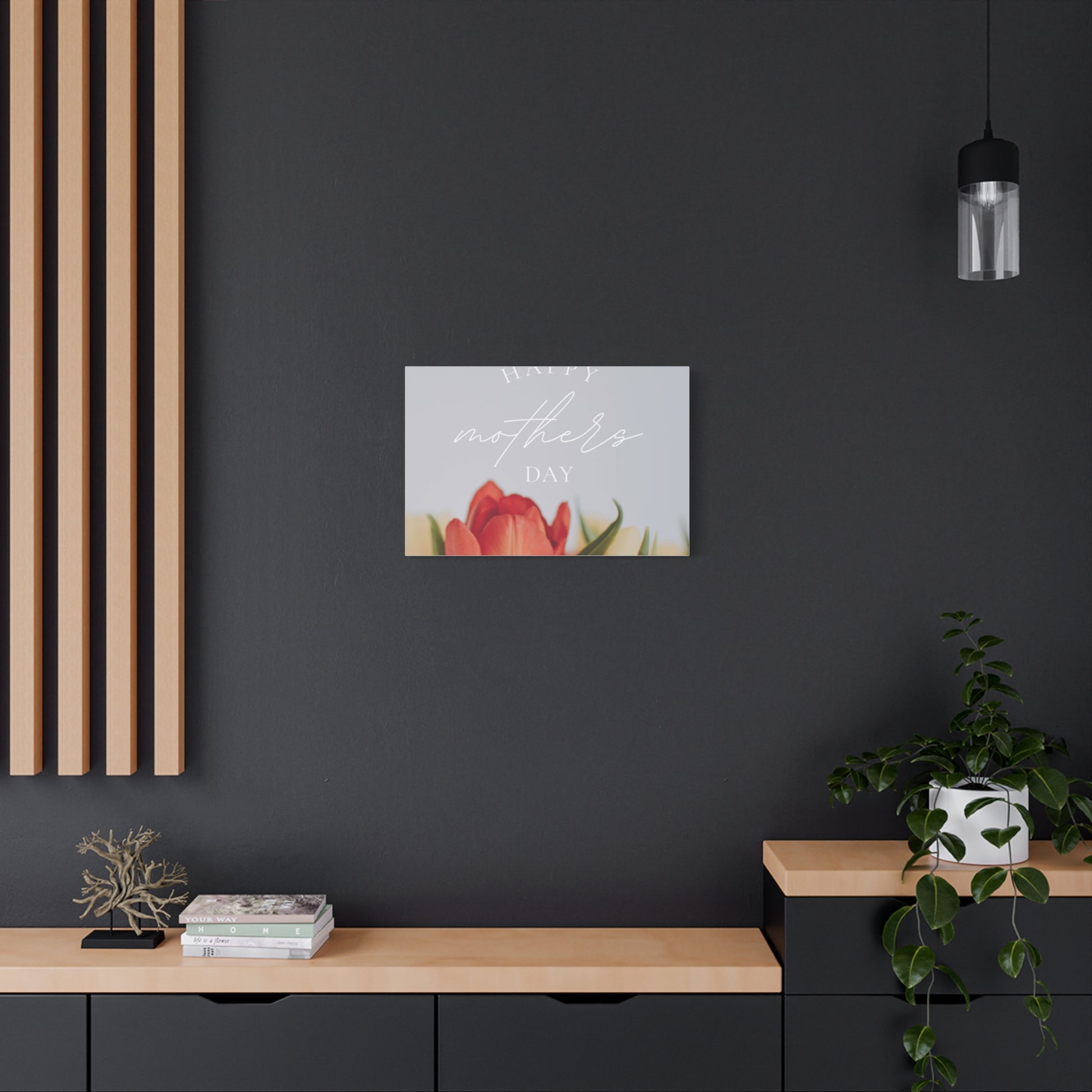 Mother's Day Matte Canvas Wall Art - Floral Design
