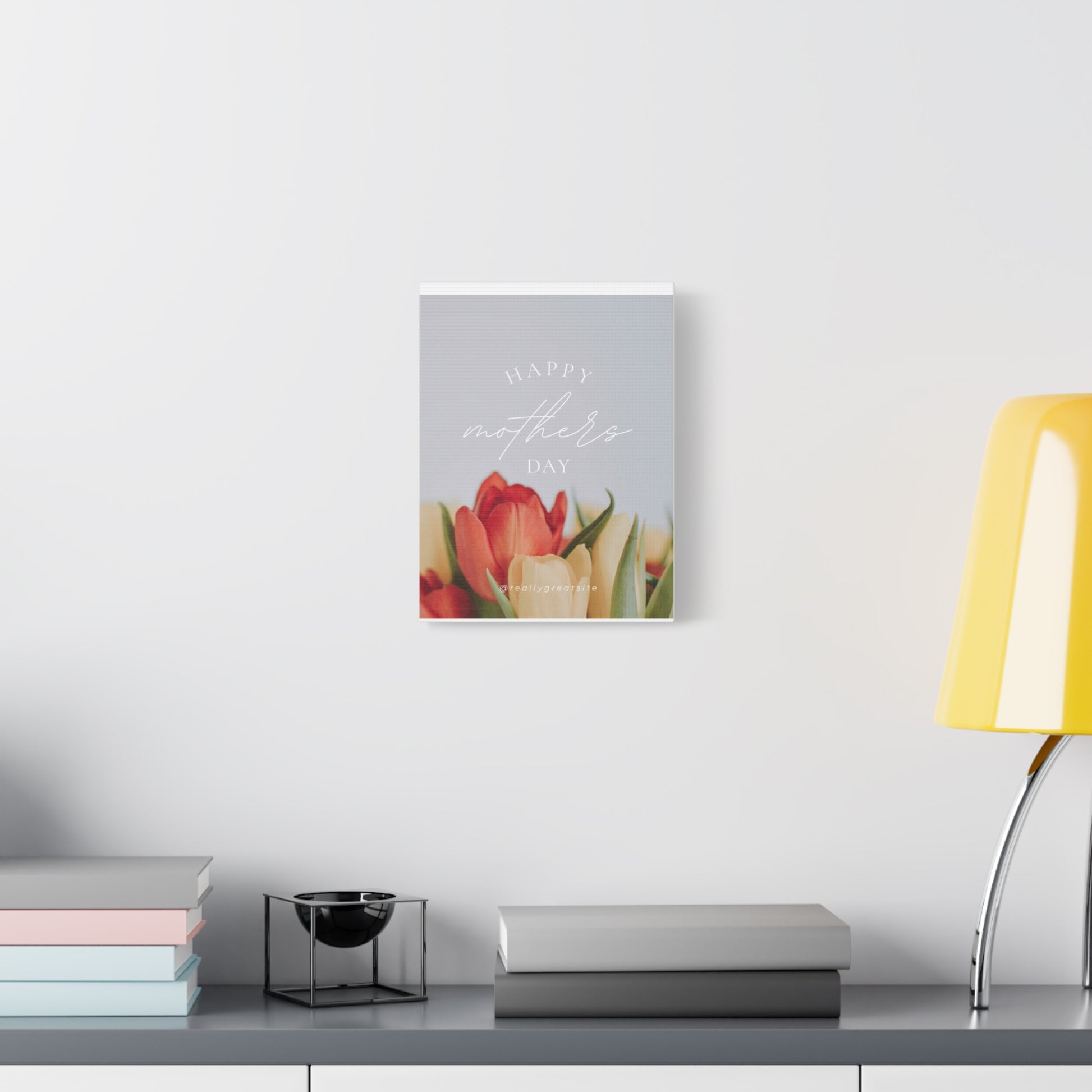 Mother's Day Matte Canvas Wall Art - Floral Design