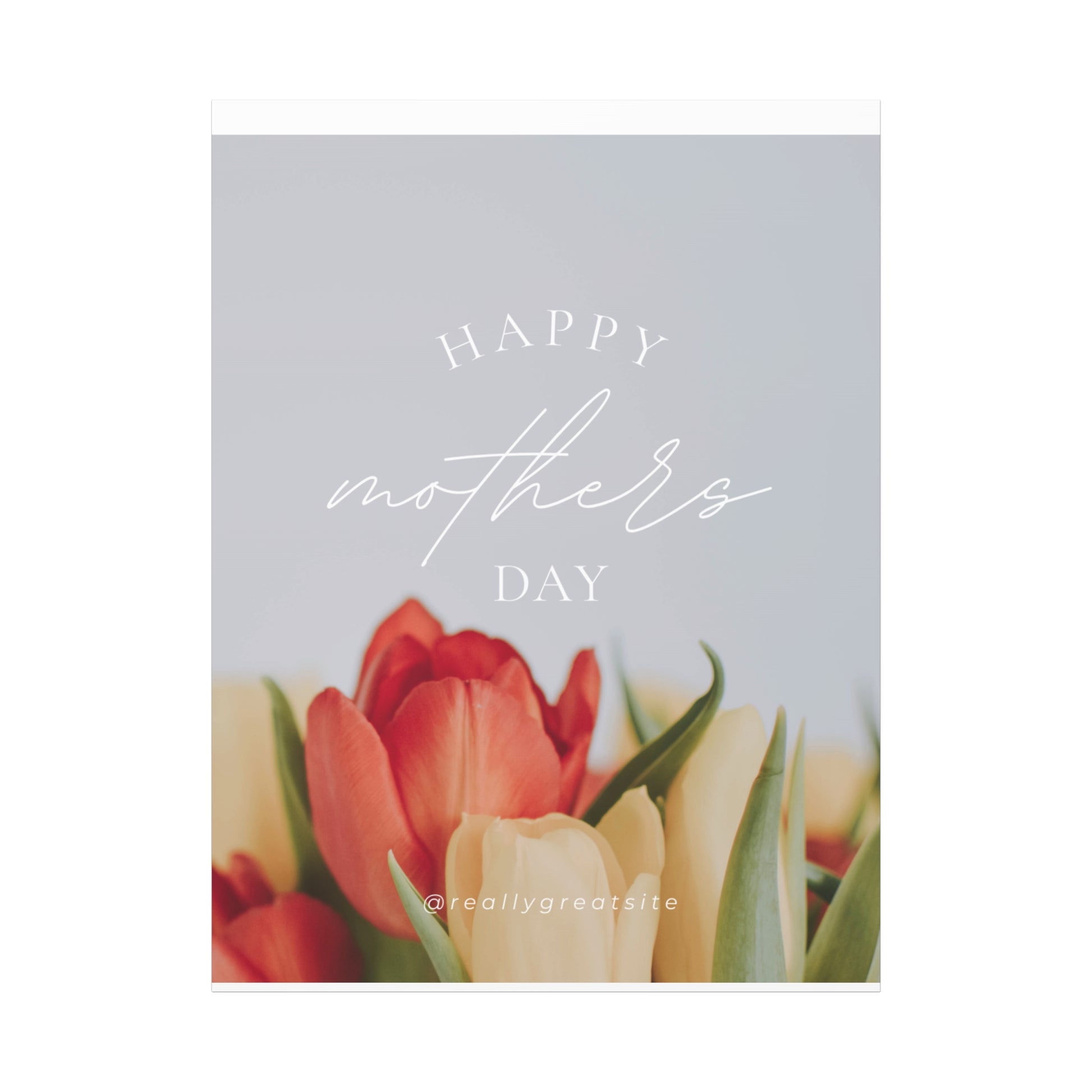 Mother's Day Matte Canvas Wall Art - Floral Design