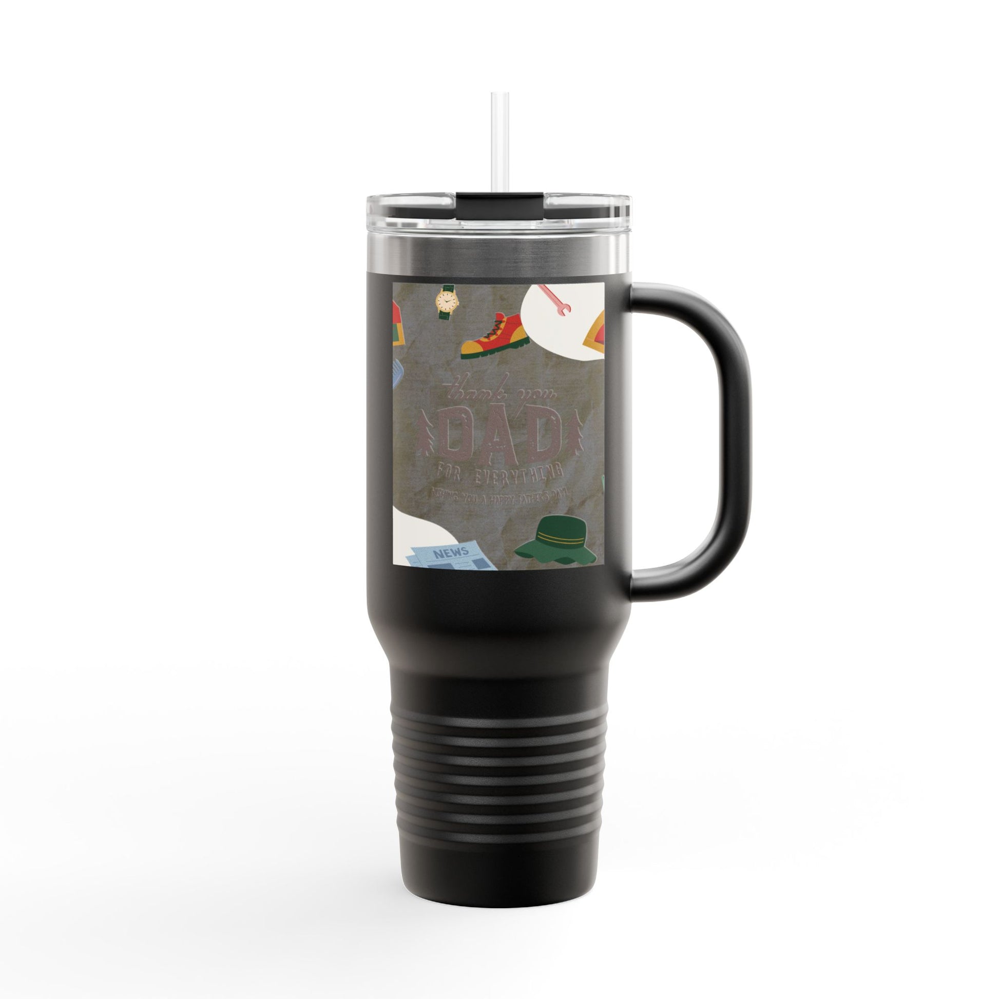 Thank You Dad Insulated Travel Mug - 40oz Adventure Tumbler, Perfect Father's Day Gift, Camping Mug, Outdoor Gear, Personalized Drinkware