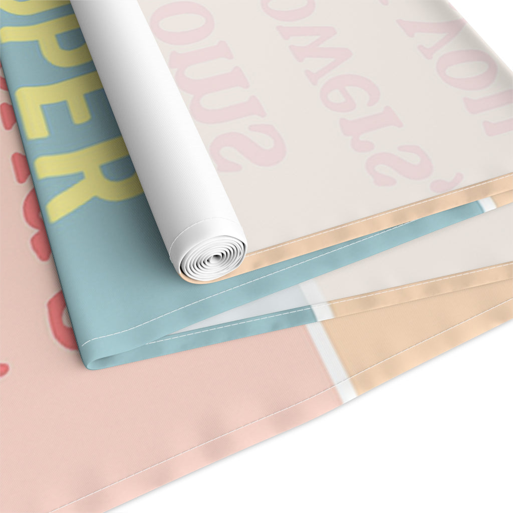 Mother's Day Table Runner - Floral Super Mom Design