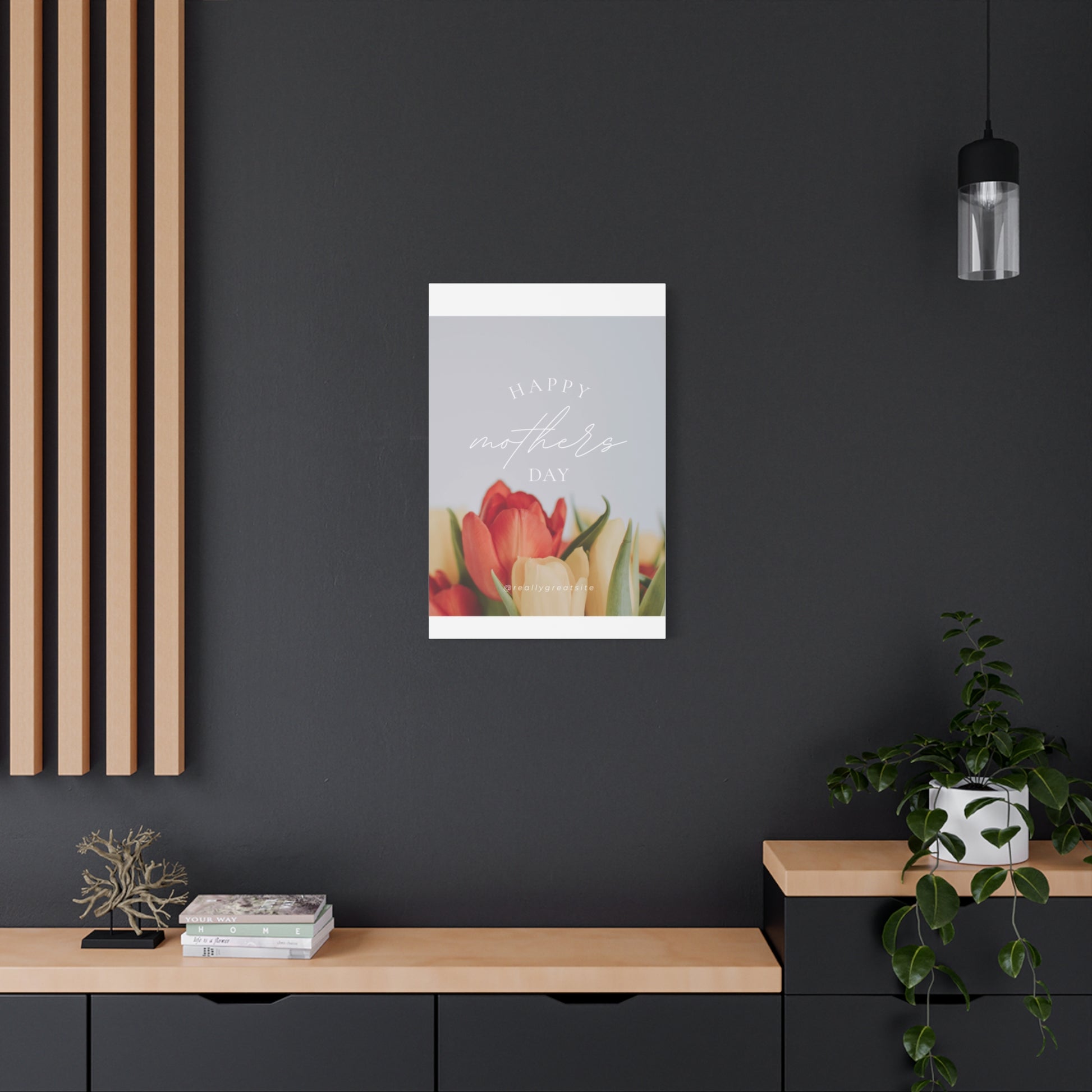 Mother's Day Matte Canvas Wall Art - Floral Design