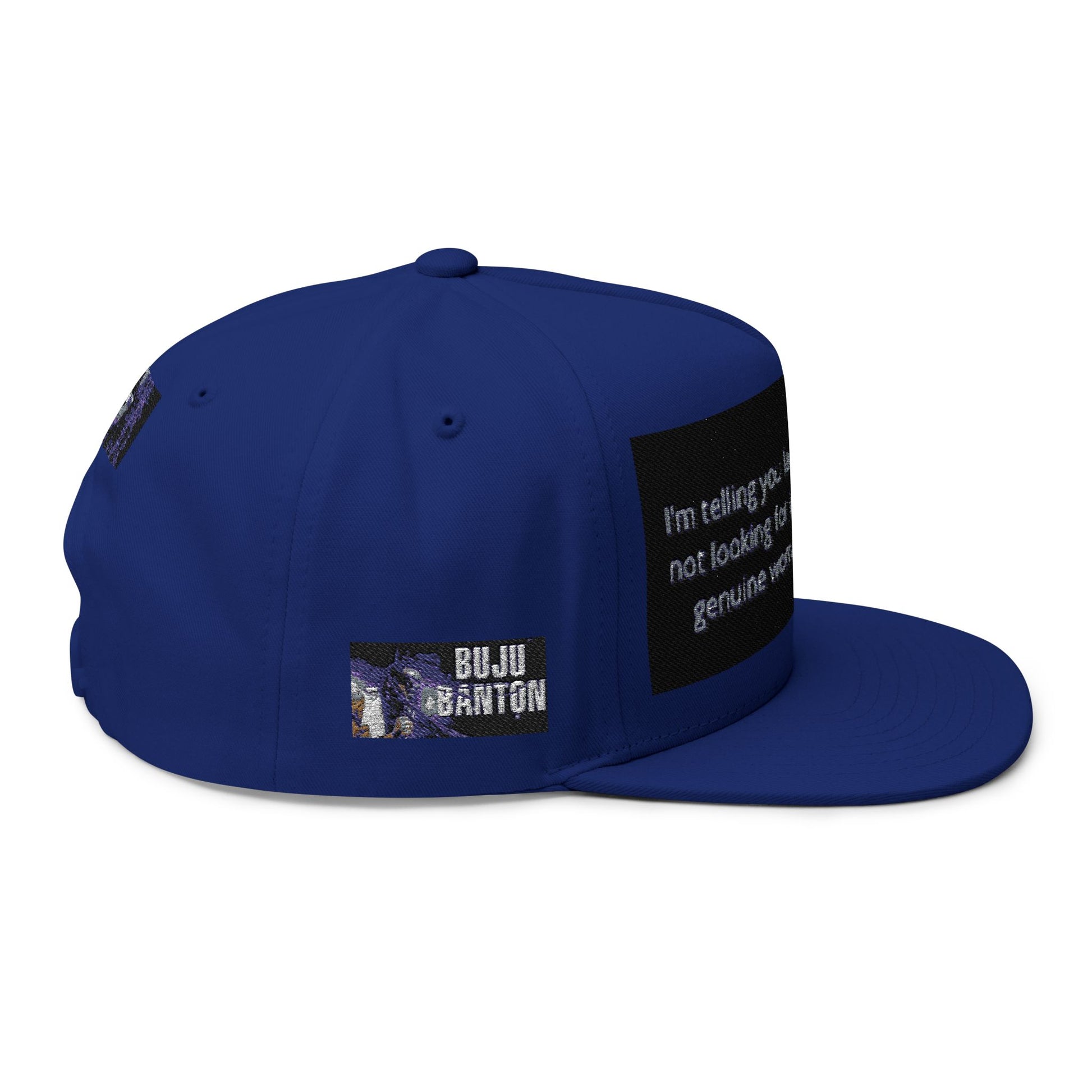 Embroidered Flat Bill Cap - Statement Hat for Women, Casual Style, Gift for Her, Trendy Accessory, Unique Fashion Statement