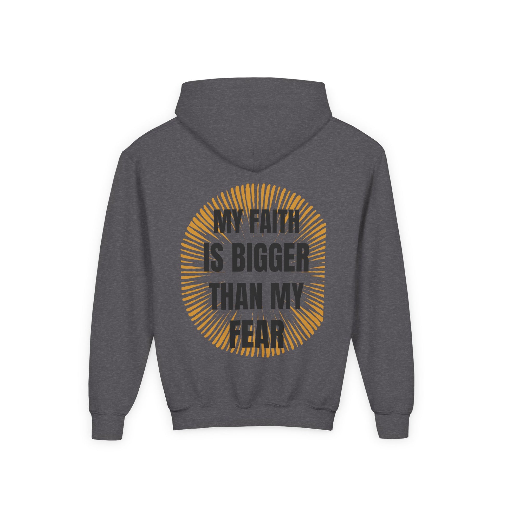 Inspirational Youth Hoodie - "Faith Over Fear" Design