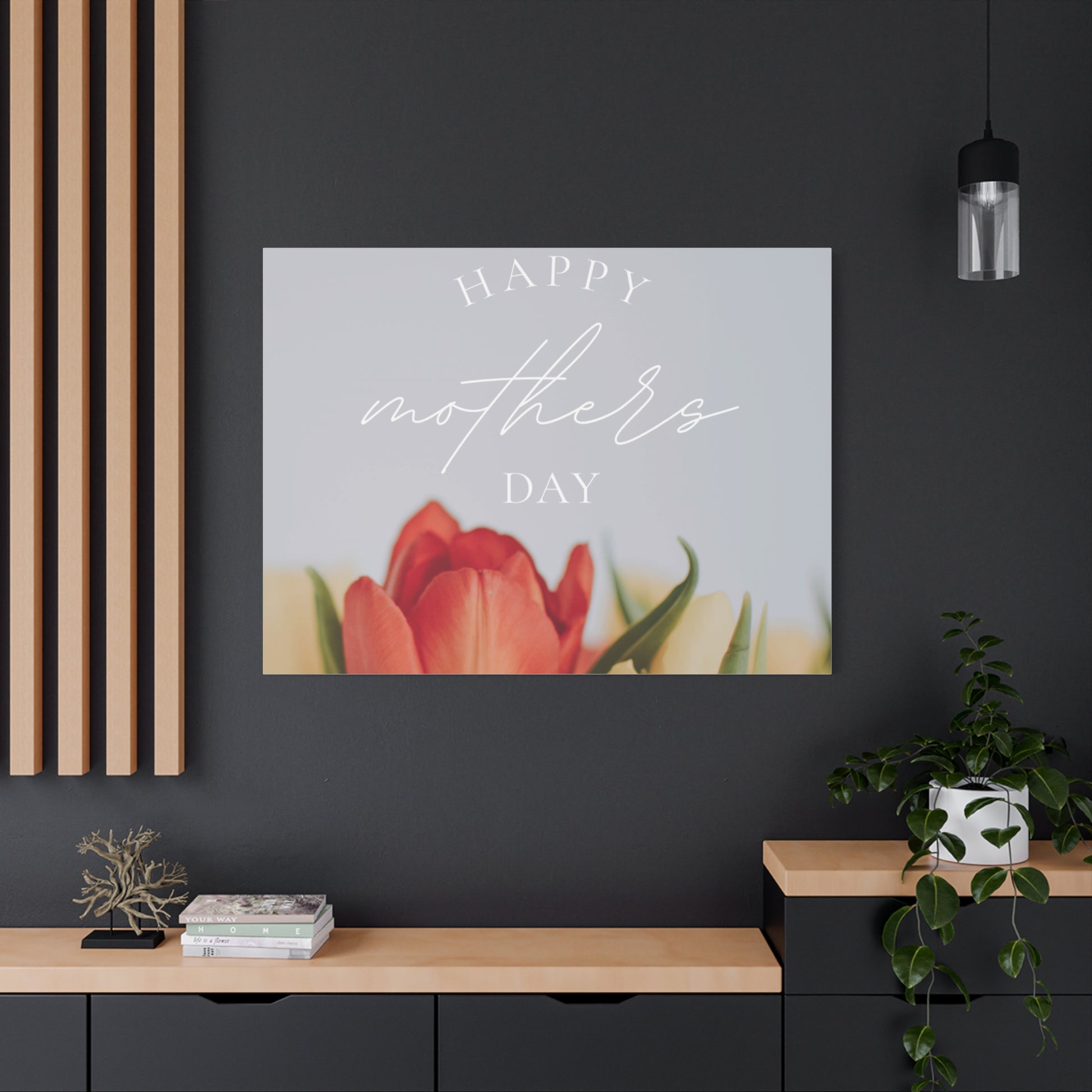 Mother's Day Matte Canvas Wall Art - Floral Design