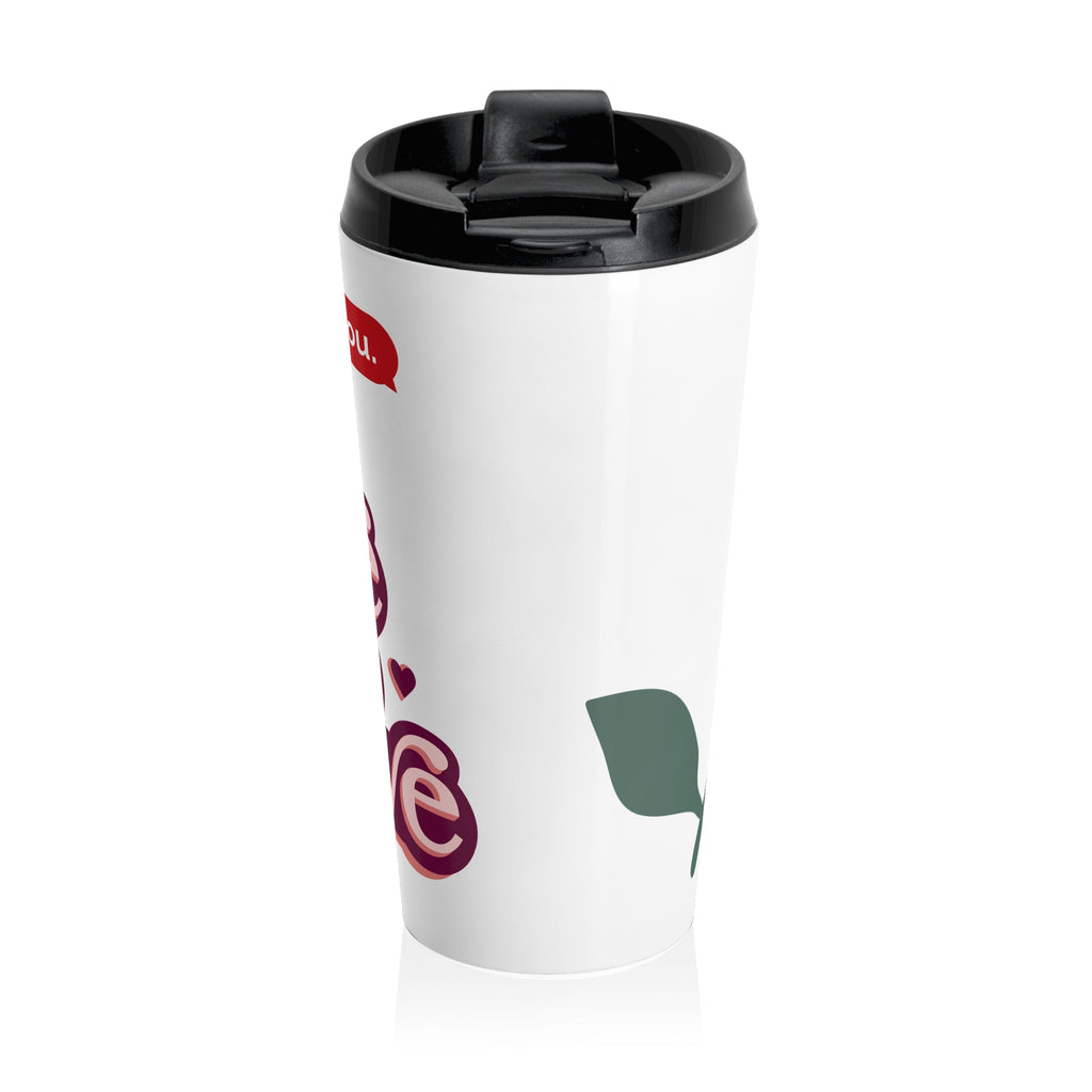 Love Is in the Air Travel Mug - Floral Design - Perfect for Coffee Lovers