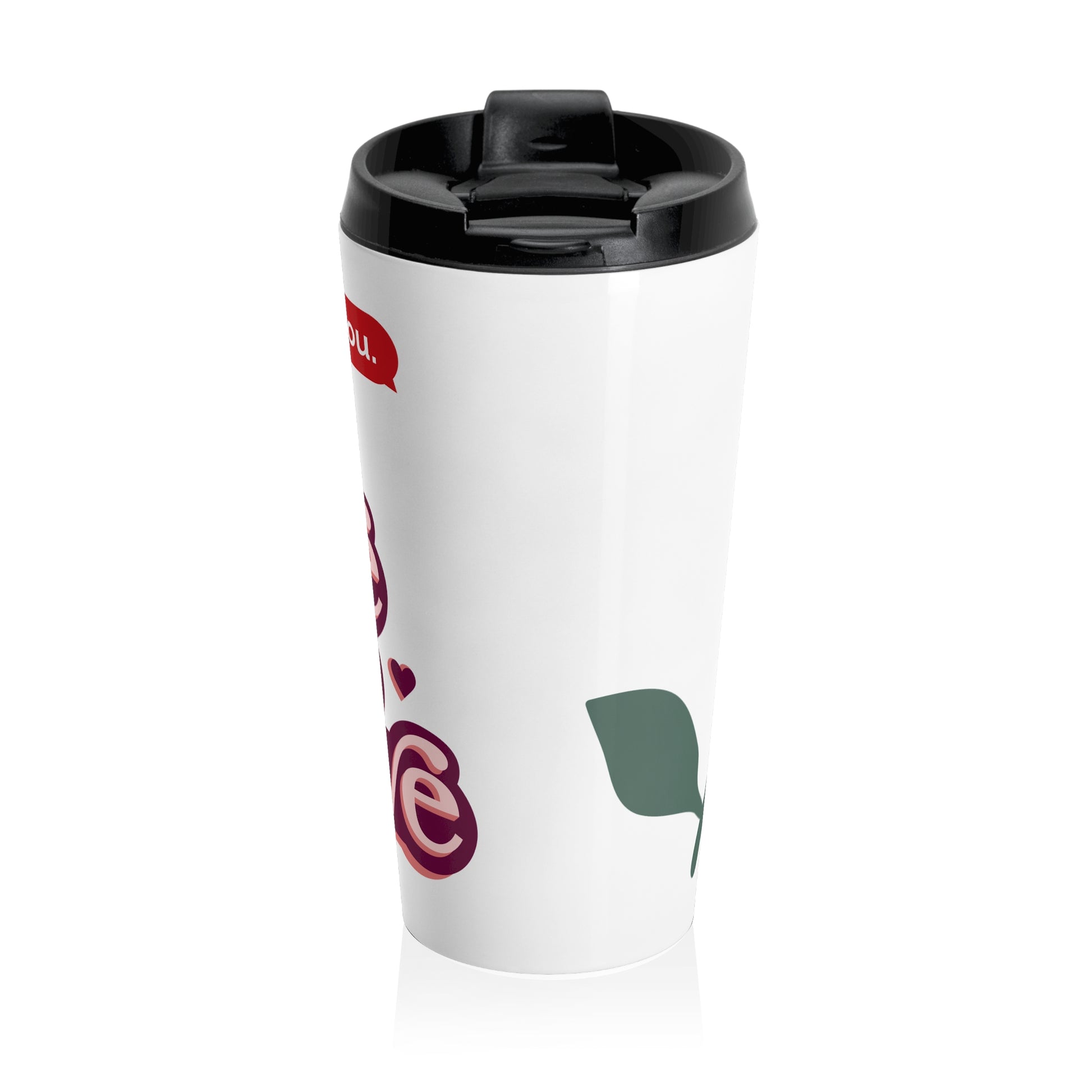Love Is in the Air Travel Mug - Floral Design - Perfect for Coffee Lovers