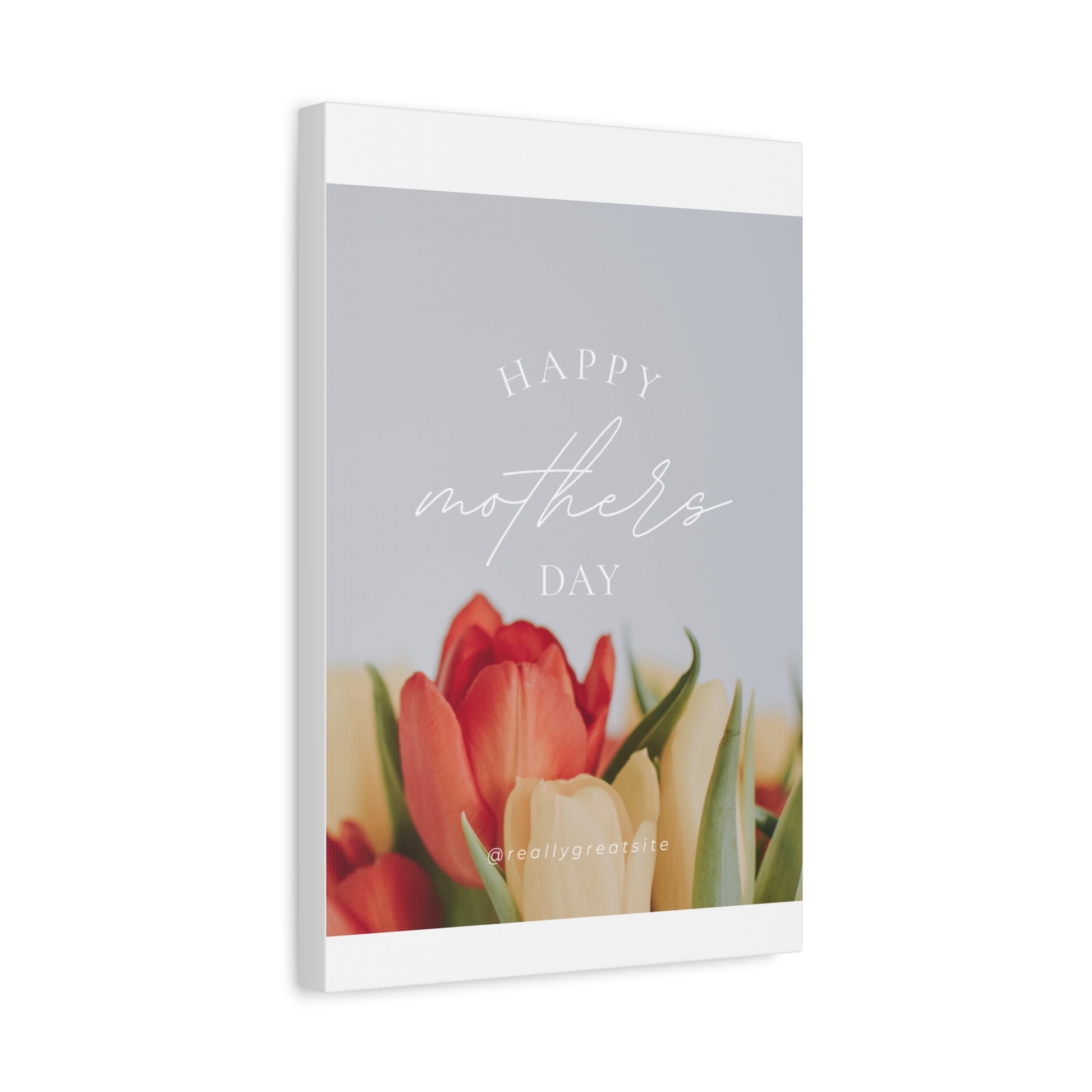 Mother's Day Matte Canvas Wall Art - Floral Design