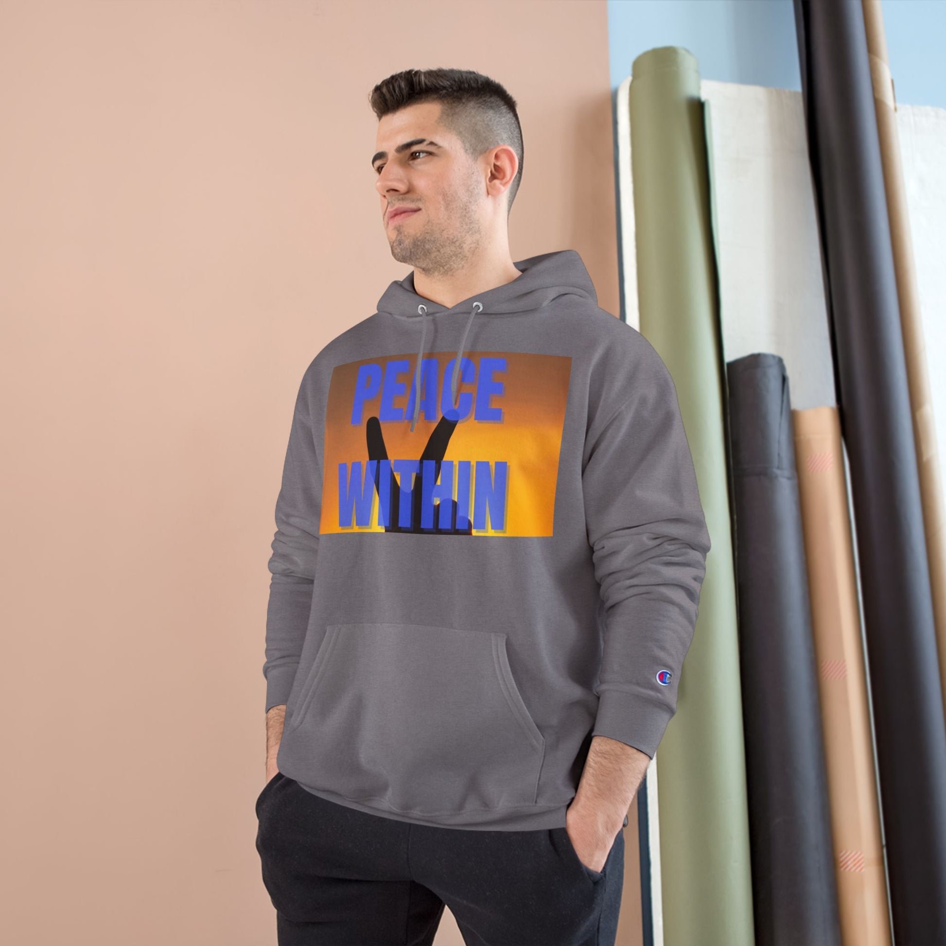 Champion Hoodie - Peace Within & Fly Like an Eagle | Inspirational Apparel