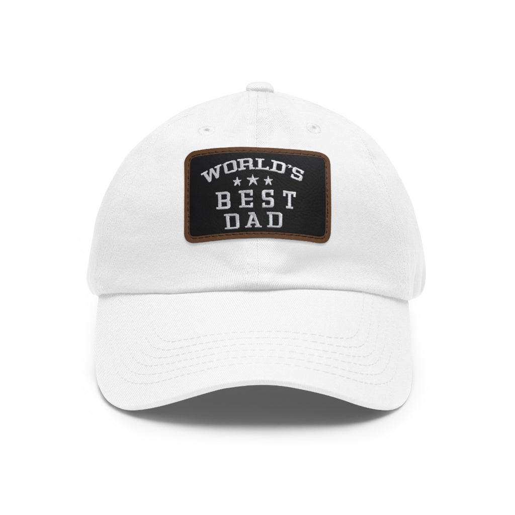 World's Best Dad Leather Patch Dad Hat