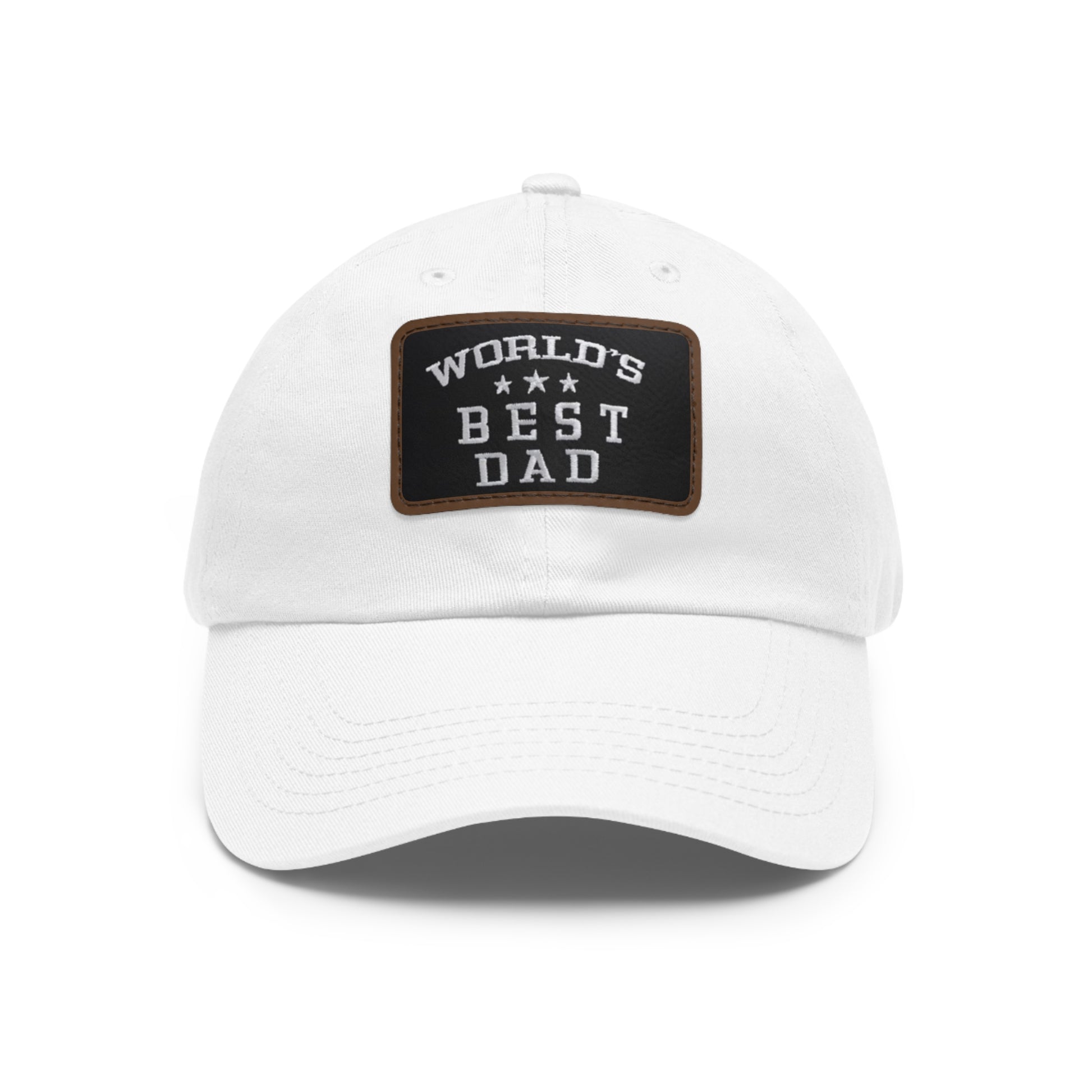 World's Best Dad Leather Patch Dad Hat