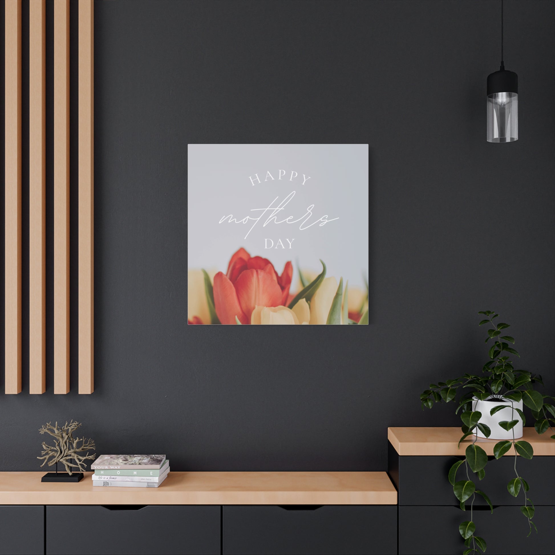 Mother's Day Matte Canvas Wall Art - Floral Design