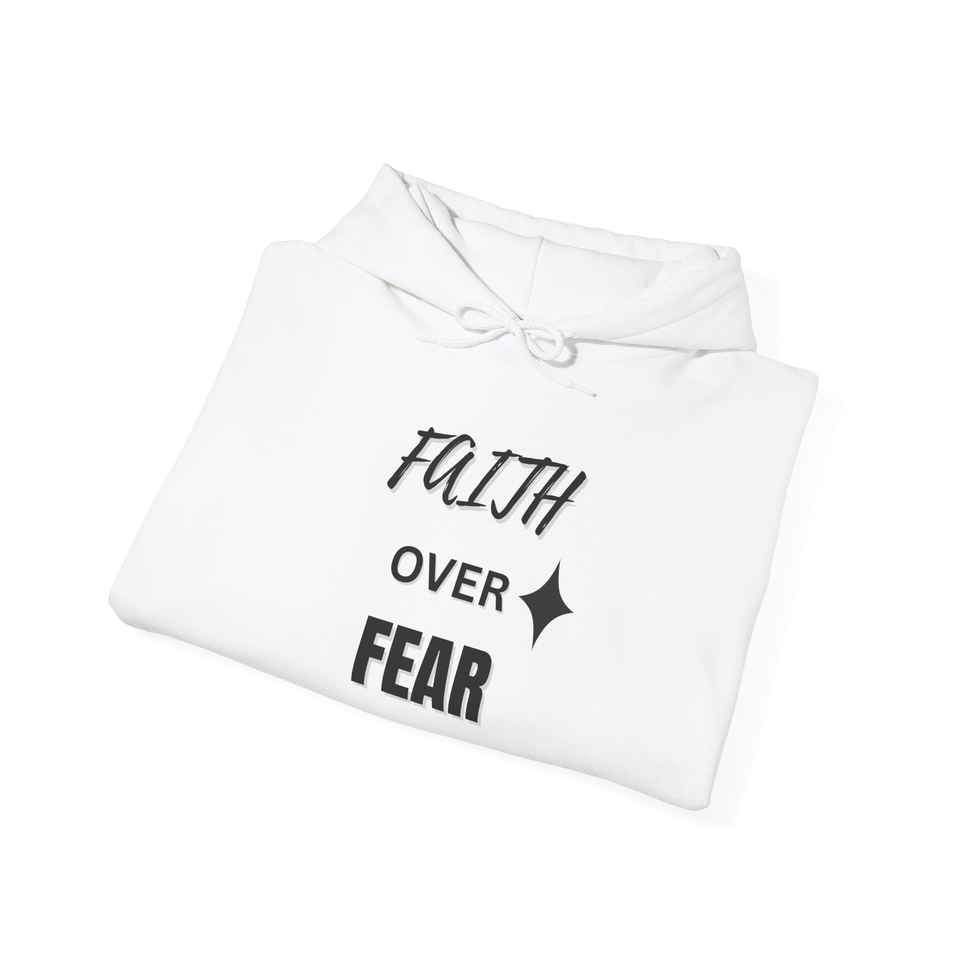 Faith Over Fear Hoodie - Unisex Heavy Blend Sweatshirt for Comfort and Inspiration