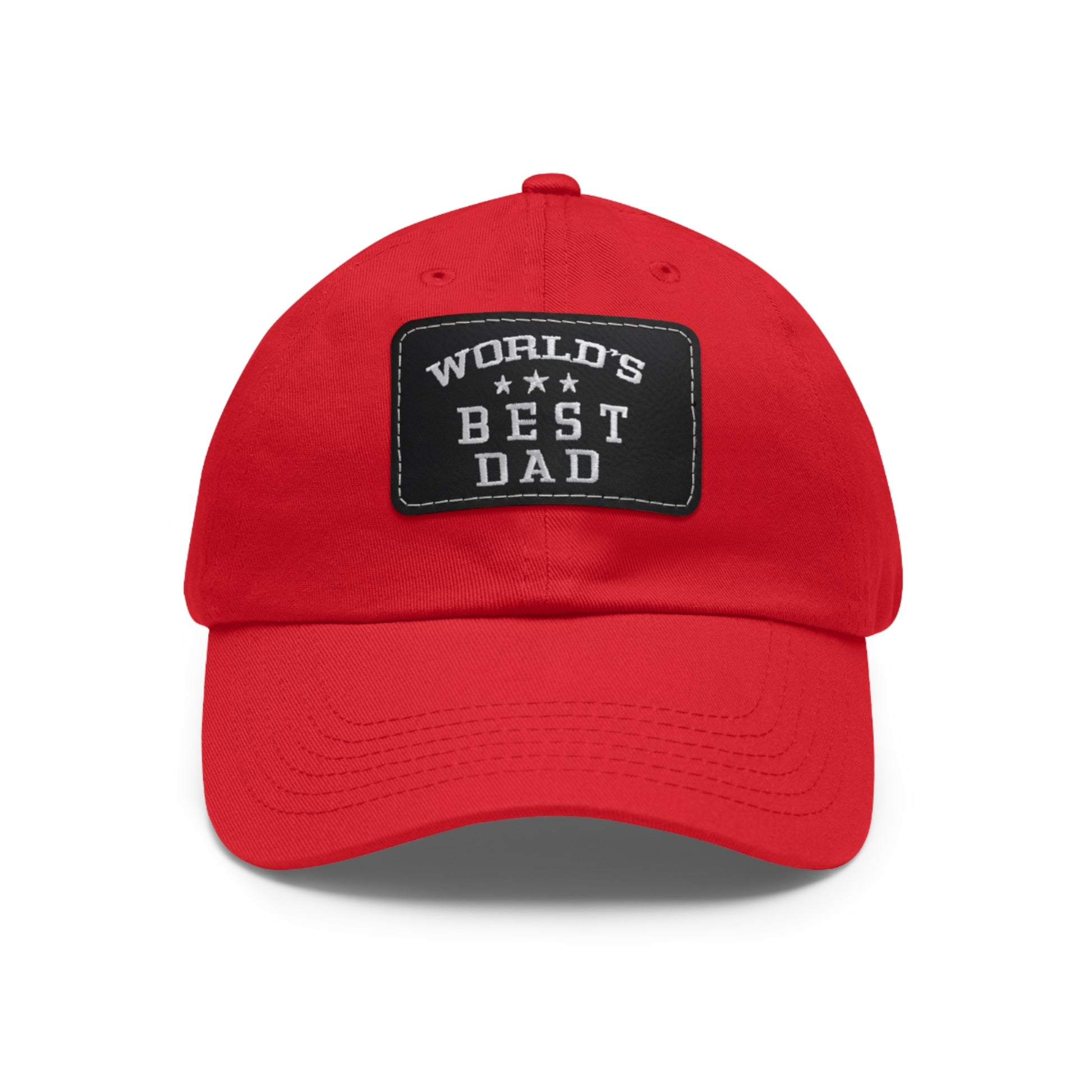 World's Best Dad Leather Patch Dad Hat