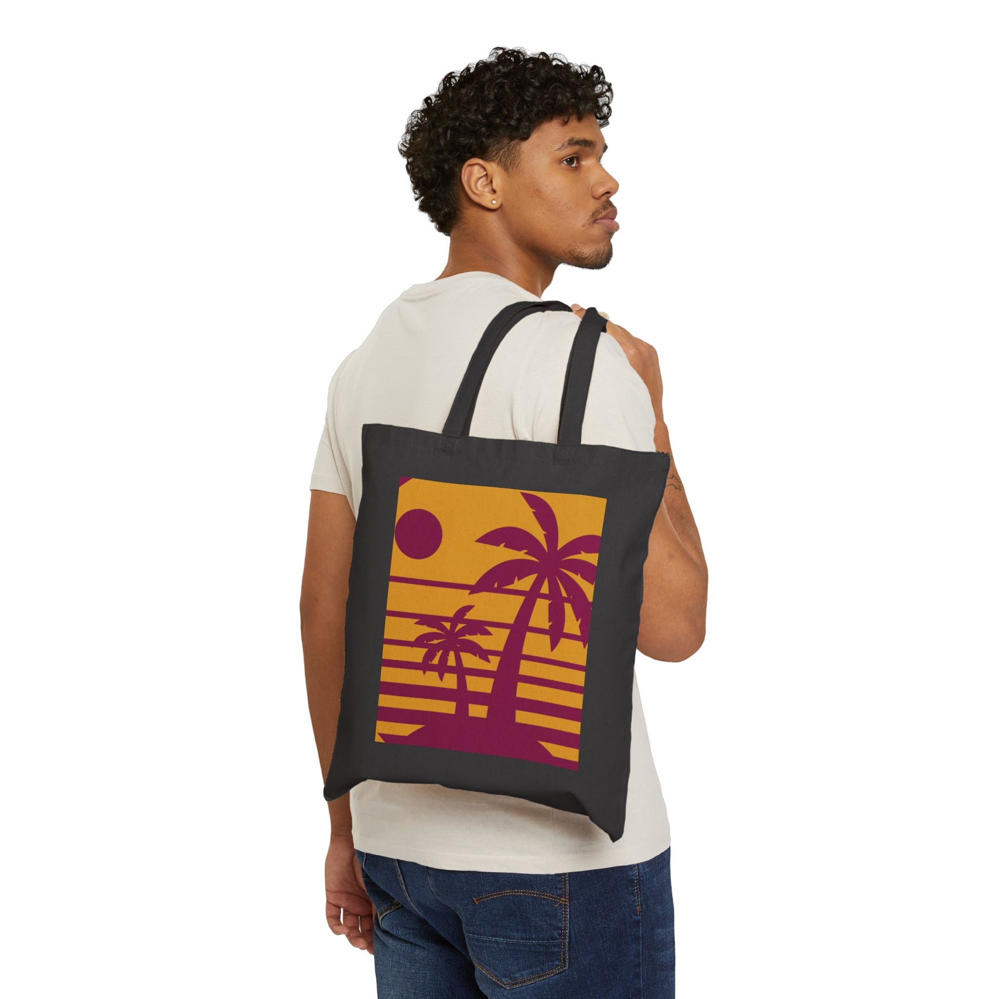 Vibrant Cotton Canvas Tote Bag - Happy and Dazzling Design for Beach Days and Everyday Adventures