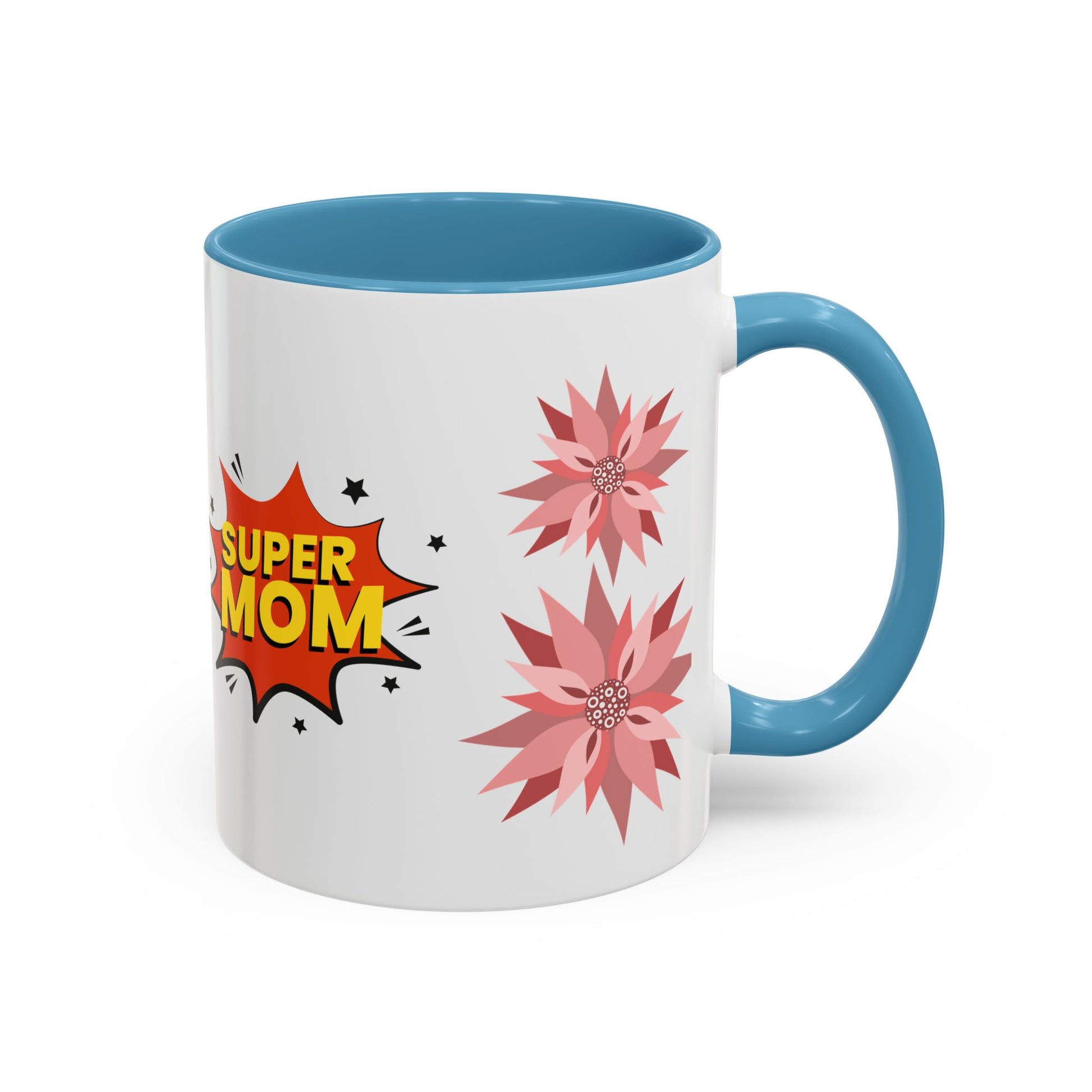 Super Mom Accent Coffee Mug - Perfect Gift for Mother's Day & Birthdays