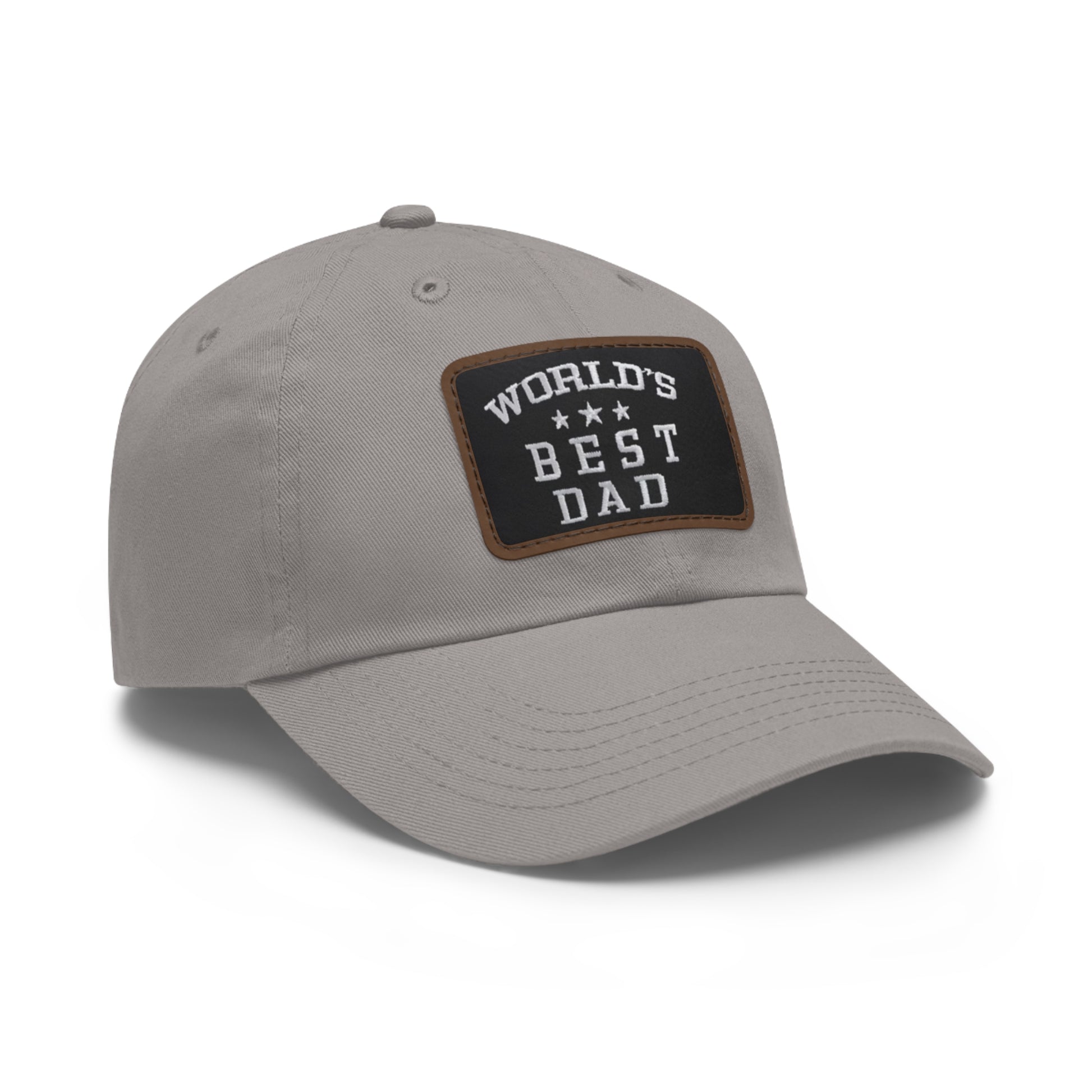 World's Best Dad Leather Patch Dad Hat