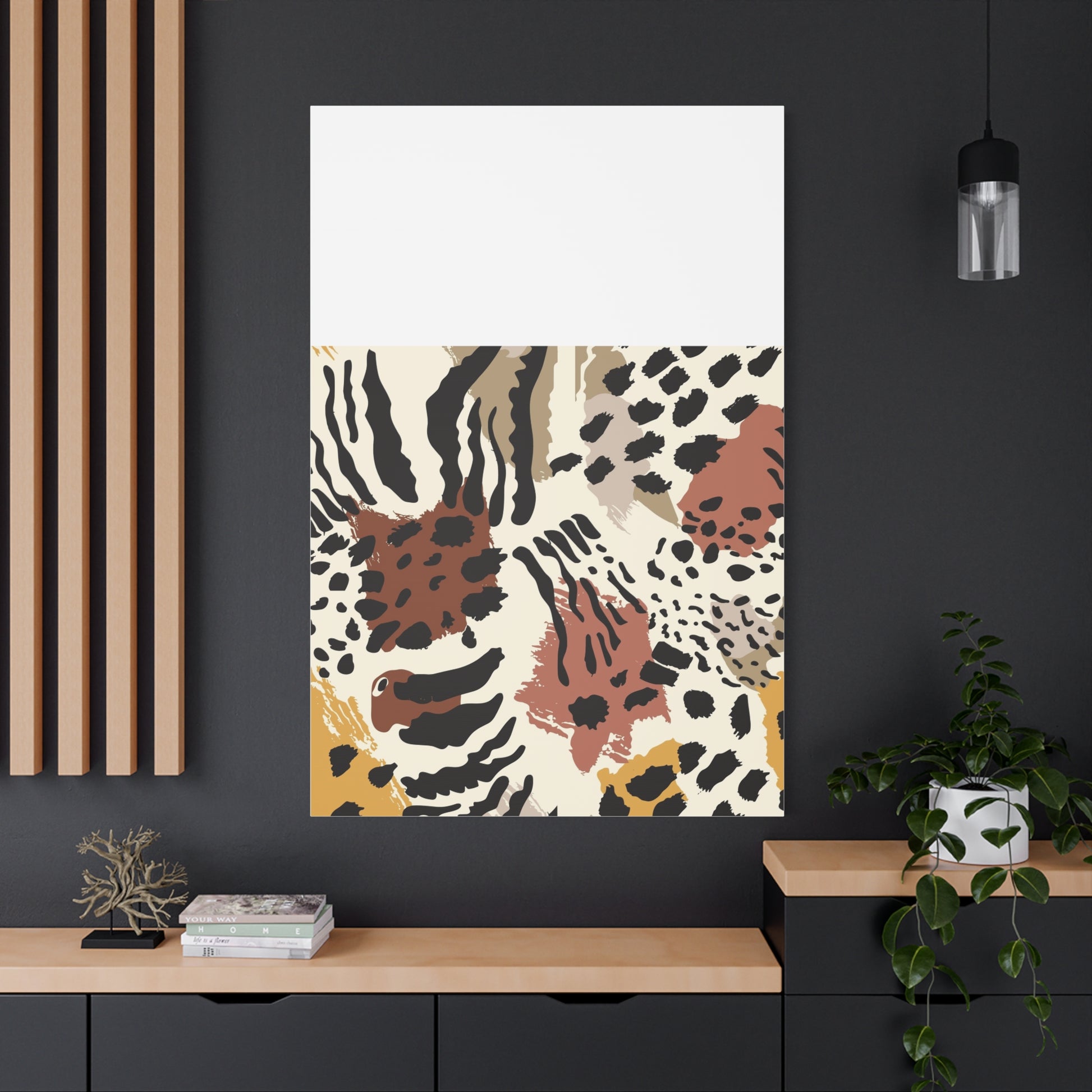 Abstract Animal Print Canvas Art - Modern Home Decor
