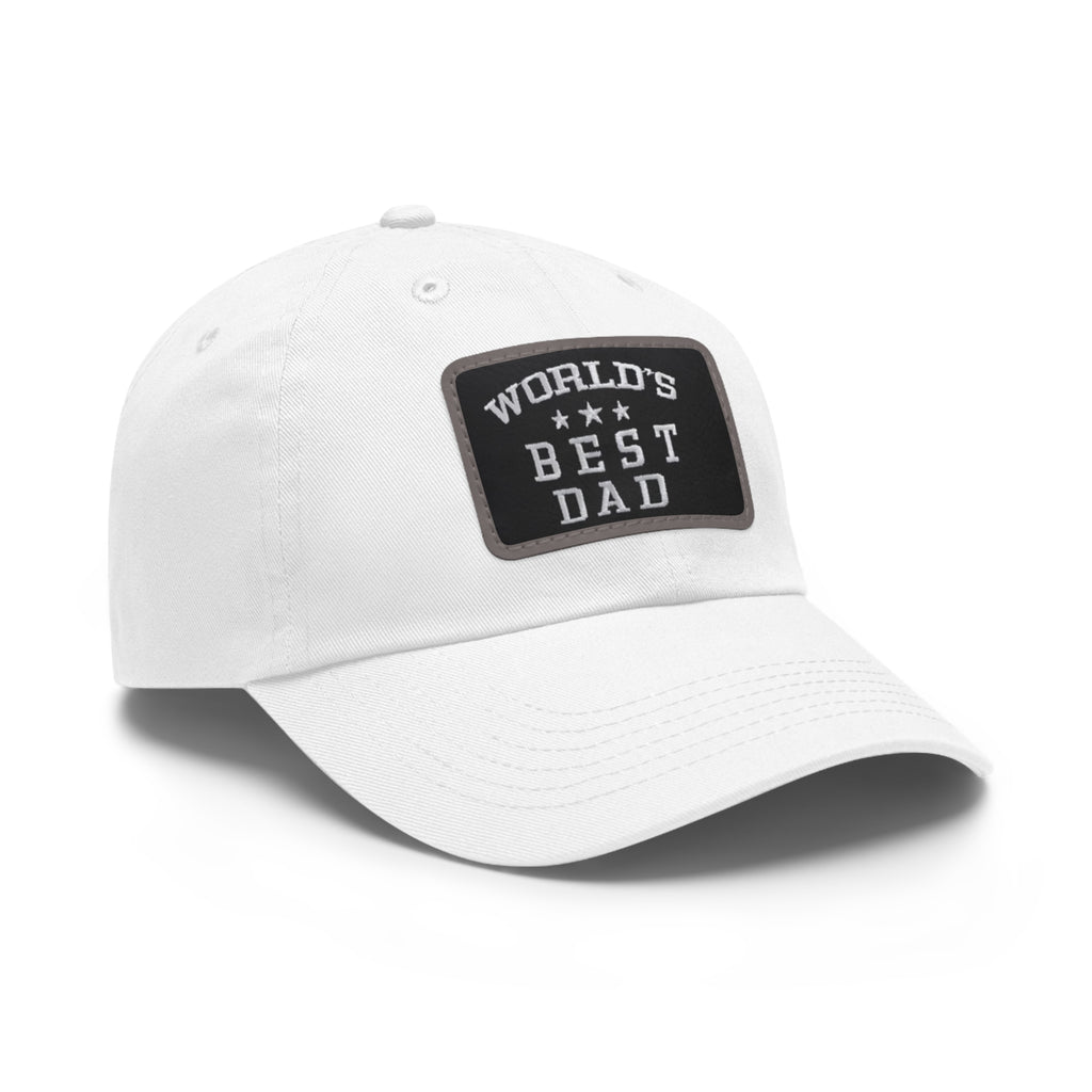 World's Best Dad Leather Patch Dad Hat