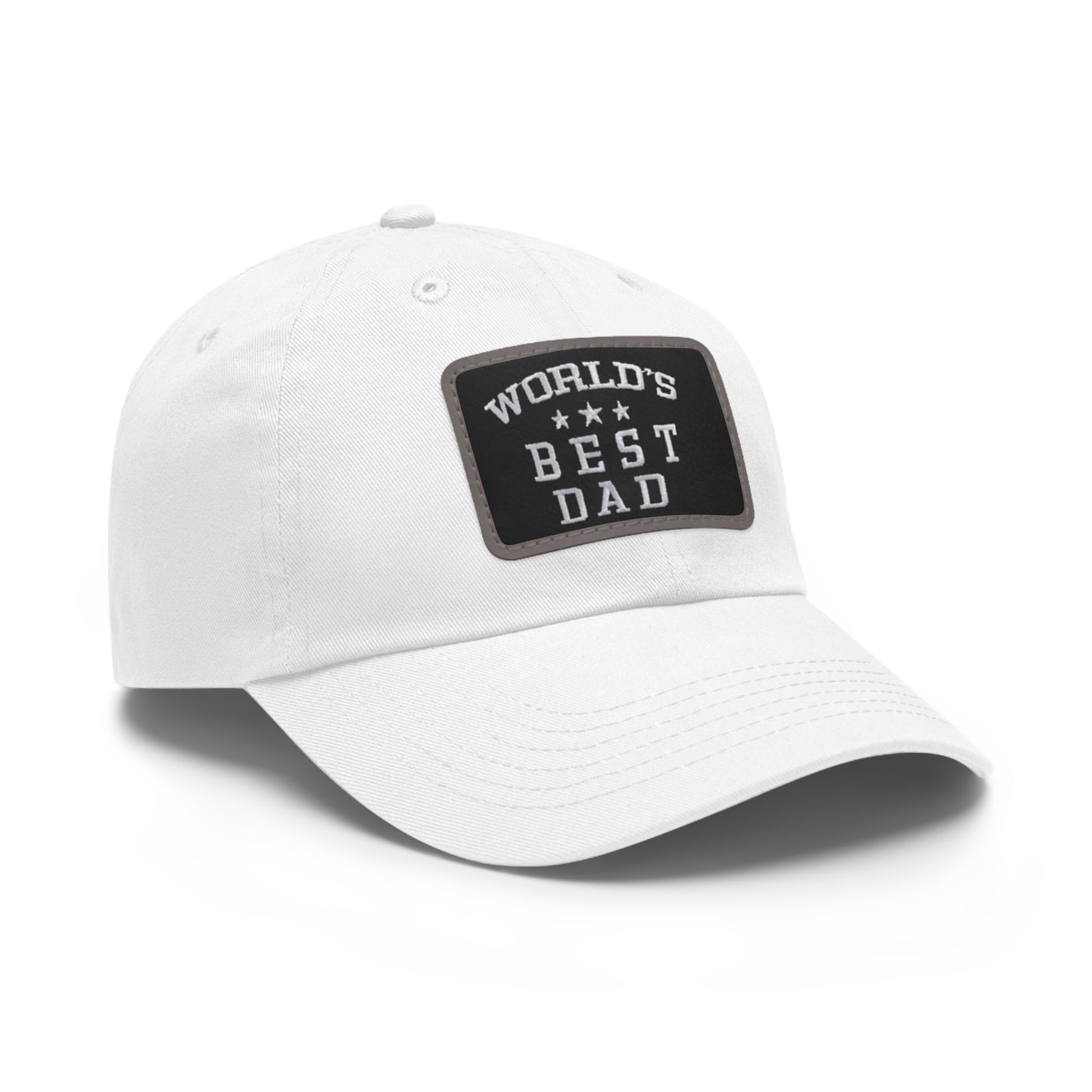 World's Best Dad Leather Patch Dad Hat